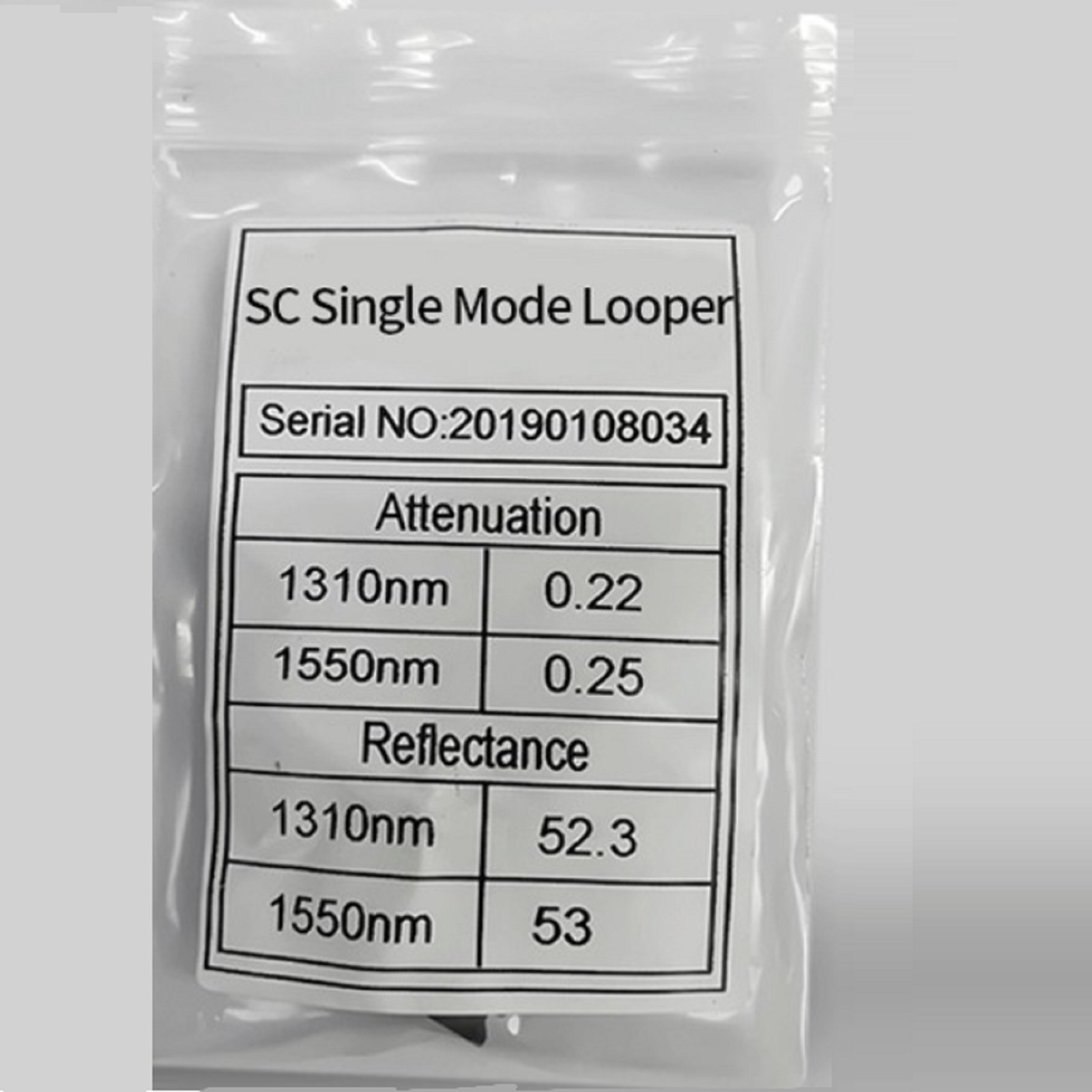 Loopback Fiber Opitc Adapter Single Mode SM Double SC Optical Fiber Connector