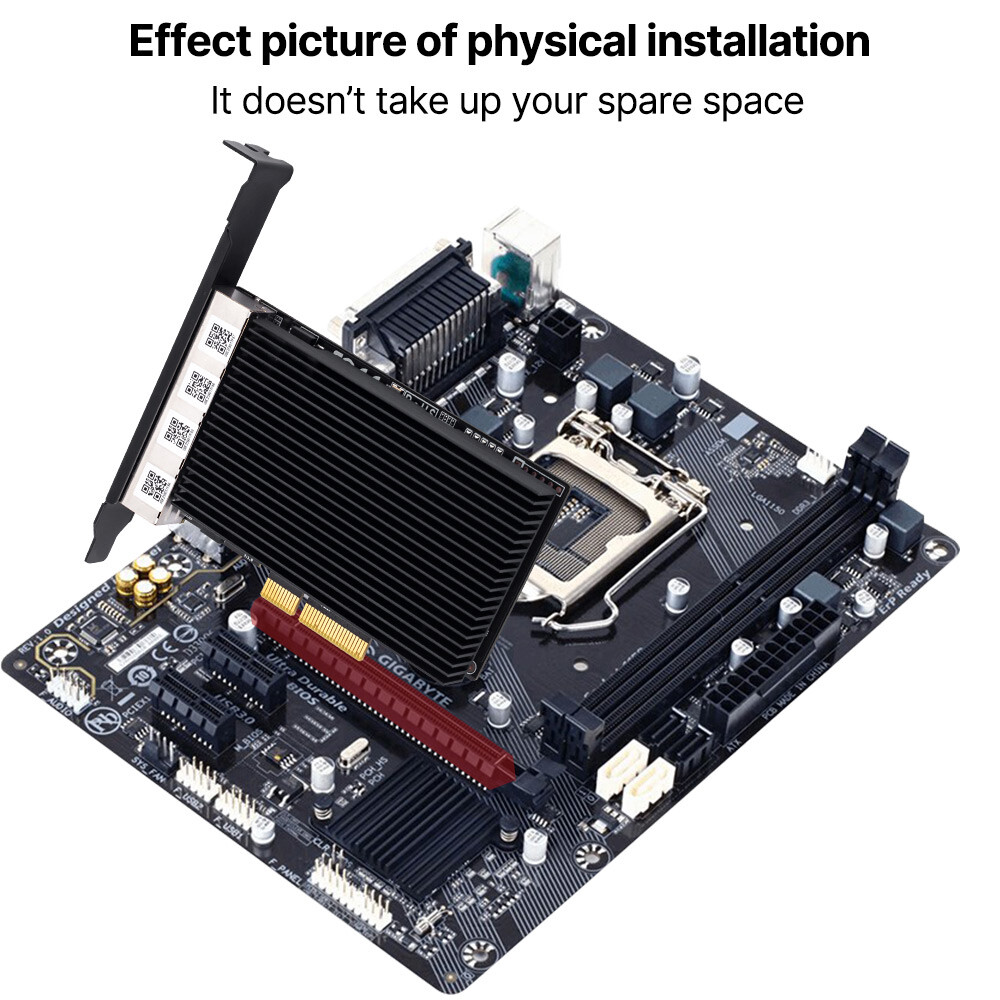 Intel I226-V 2.5Gbps PCIe Network Card | 2.5 Gigabit LAN Adapter NIC | RJ45 Port