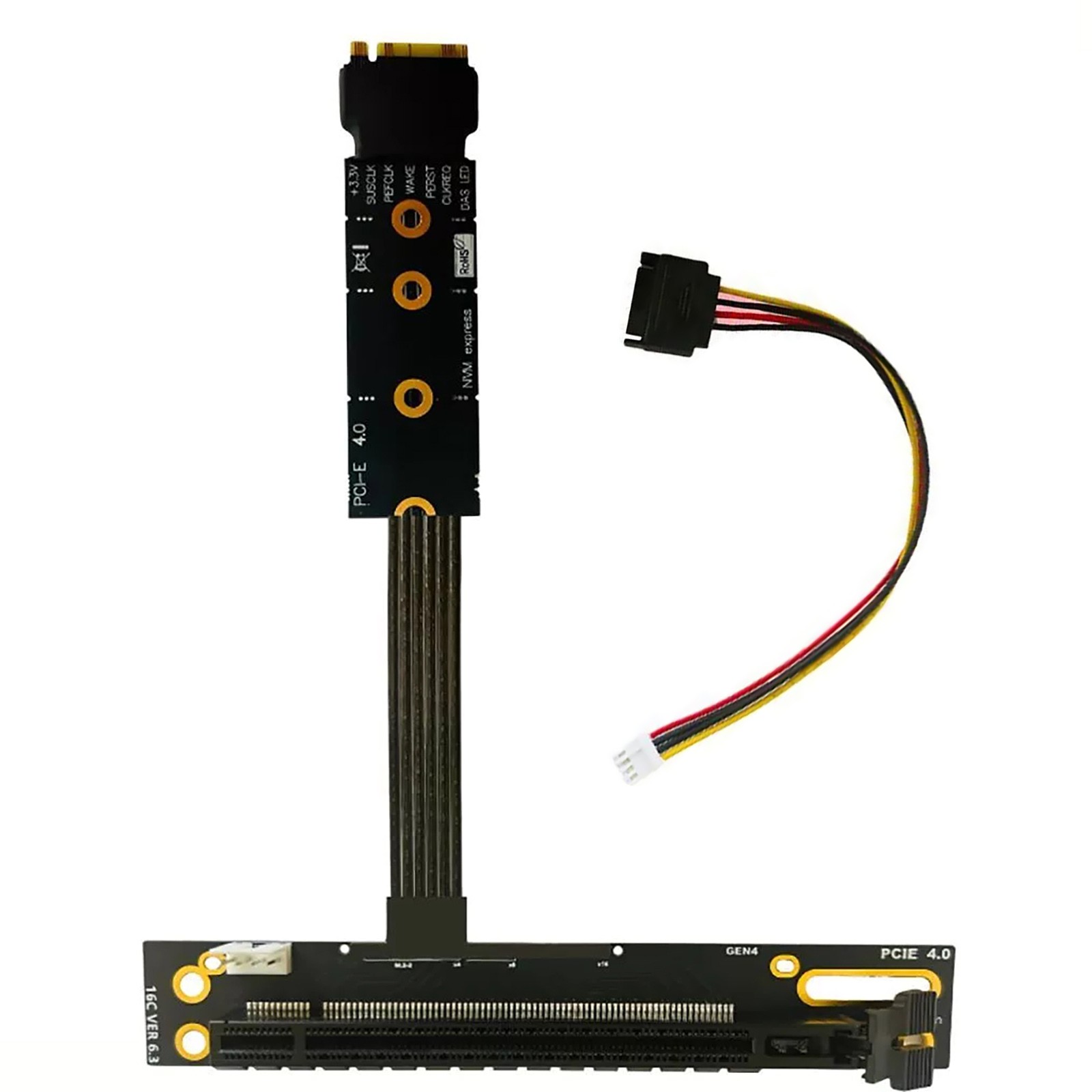 M.2 to PCIe x16 Graphics Card Adapter Cable For M2 NVME GEN4 to PCI-e 4.0 X4