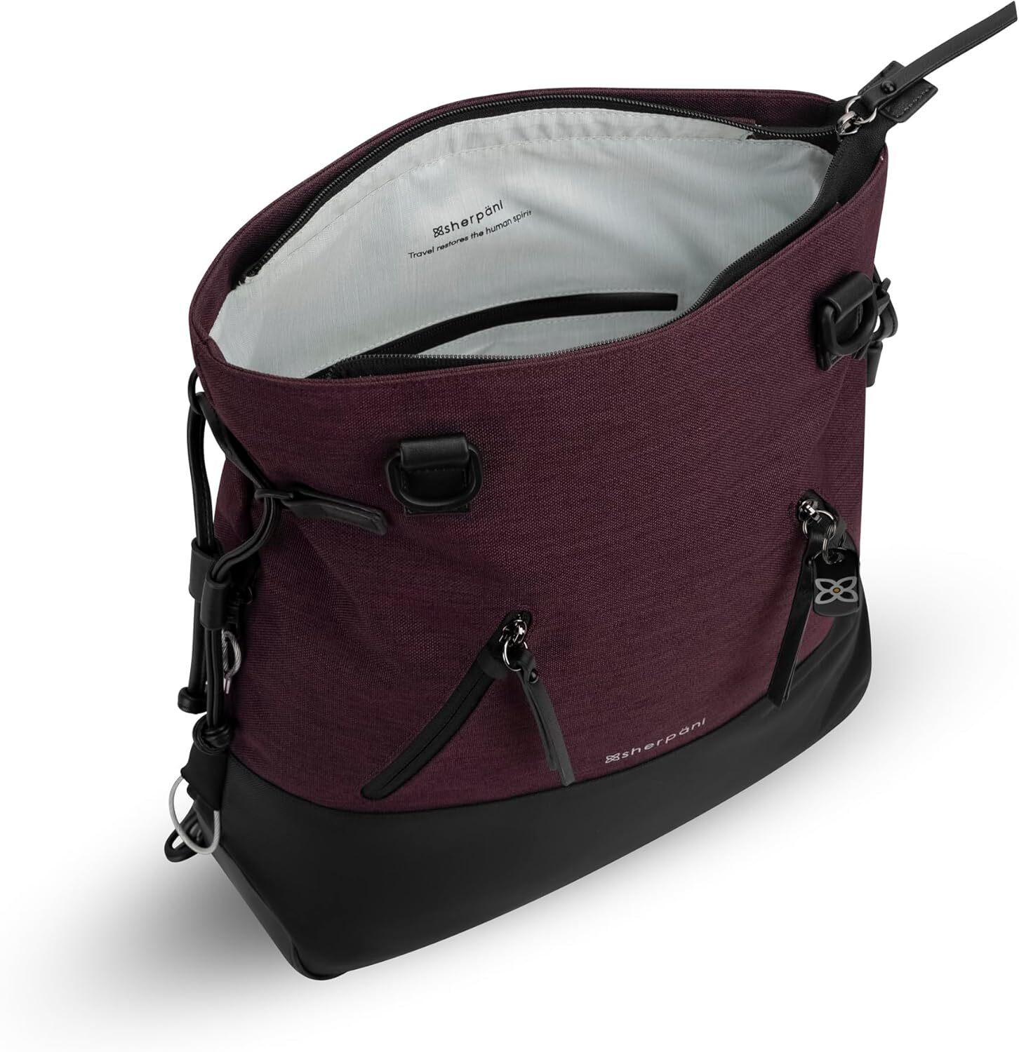 Sherpani Tempest, Anti-Theft Travel Backpack, Teacher Tote One Size, Merlot