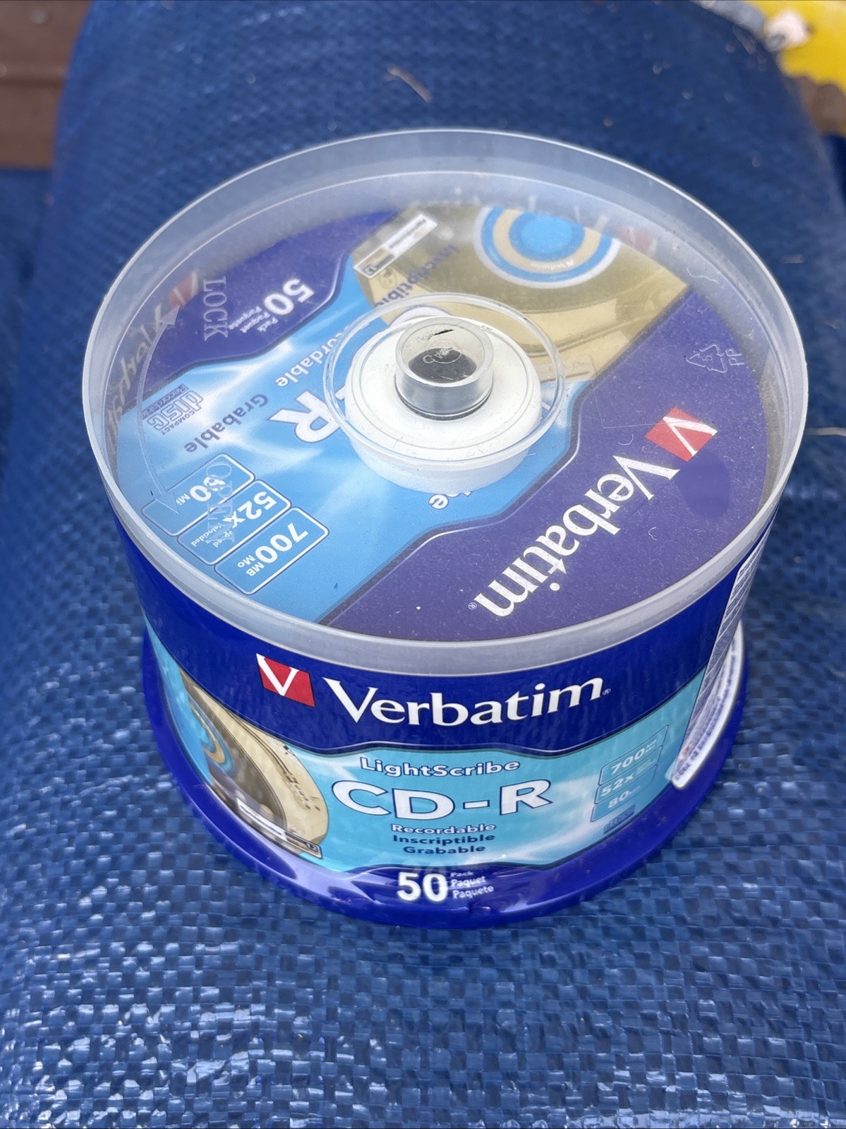 Brand New VERBATIM Lightscribe 52X CD-R Recordable 700MB 50 Pack Disc Spindle