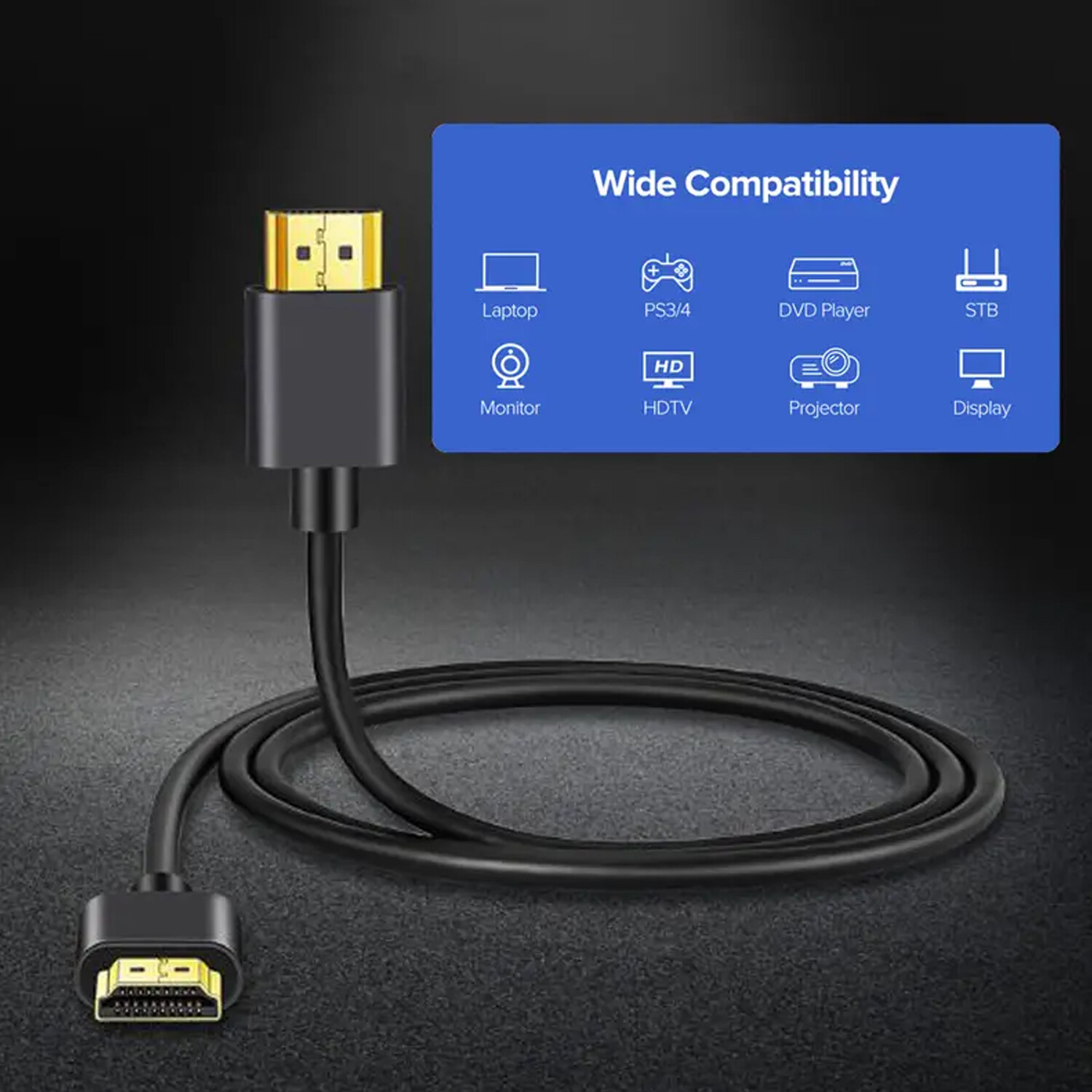 UCable – Standard HDMI to Standard HDMI Cable for PC Monitor 4K 60Hz HDMI 2.0