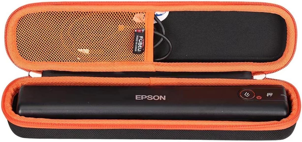 Epson WorkForce ES Portable Document Scanner Protective Case Black Orange