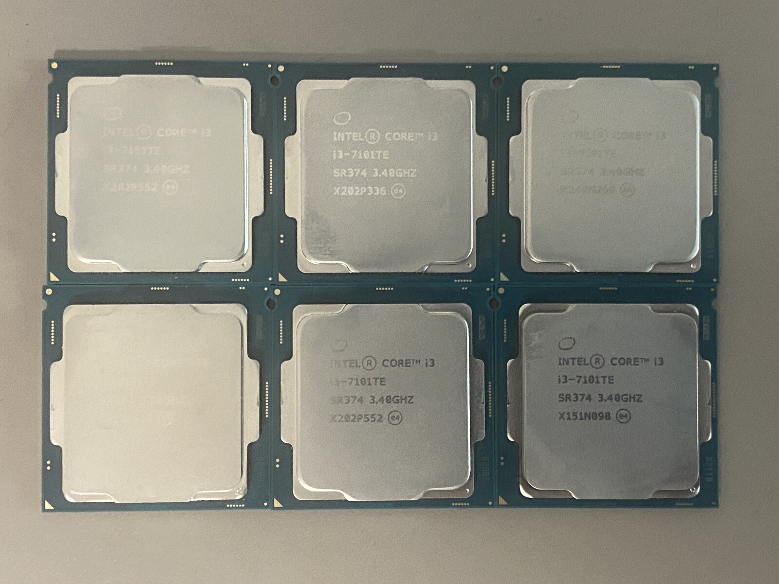 (6) Intel Core i3-7101TE 7th Gen 3.40GHz 2-Core LGA1151 35W Processor CPU SR374