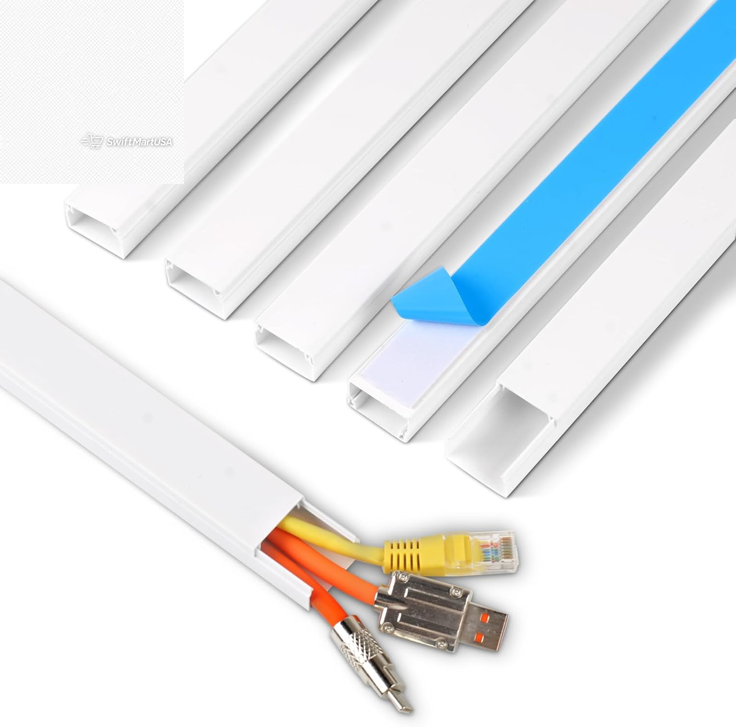 85″ TV Cord Hider Wall Cable Cover Concealer Wire Management Kit Self Adhesive