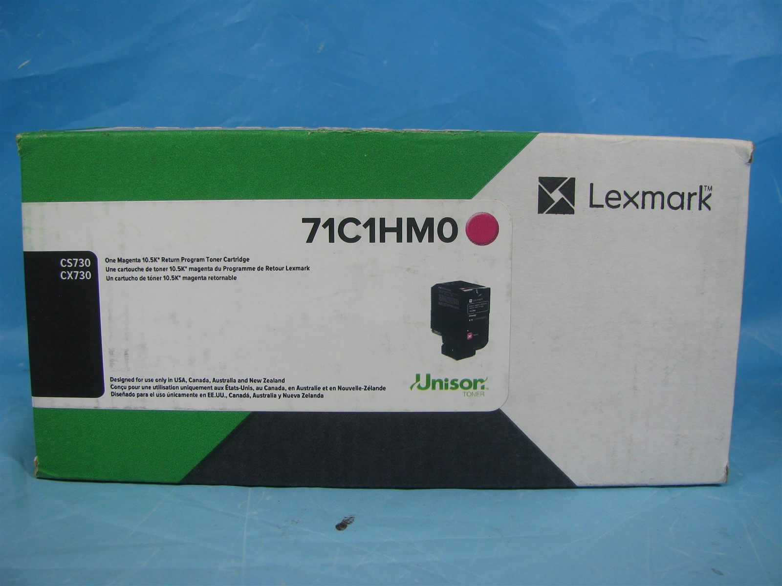 GENUINE LEXMARK 71C1HM0 MAGENTA 10.5K RETURN PROGRAM TONER CARTRIDGE – NEW