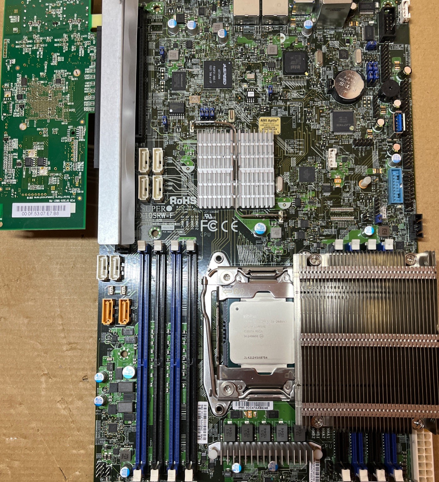 Supermicro X10SRW-F Socket LGA2011-3 ATX Server M/Board/CPU E5-2680V3/Ecard
