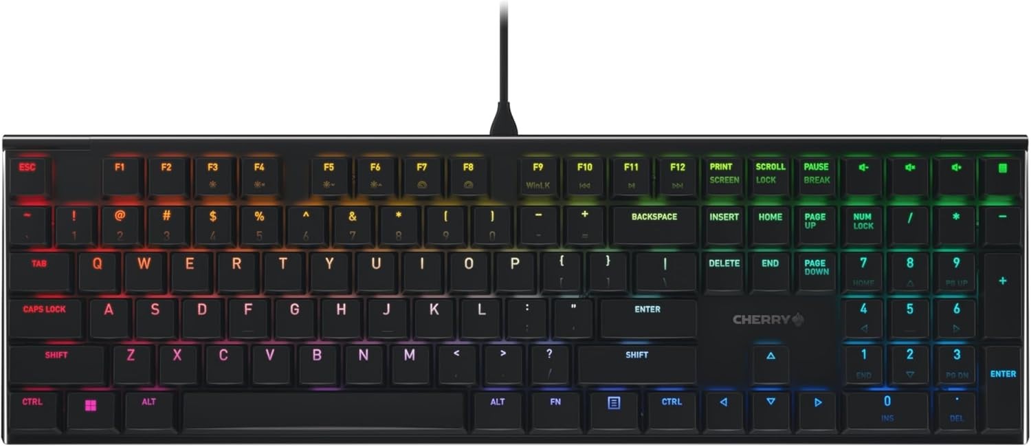 Cherry MX 10.0N RGB WIRED Mechanical Keyboard MX Low Profile Switches G8A-25010L