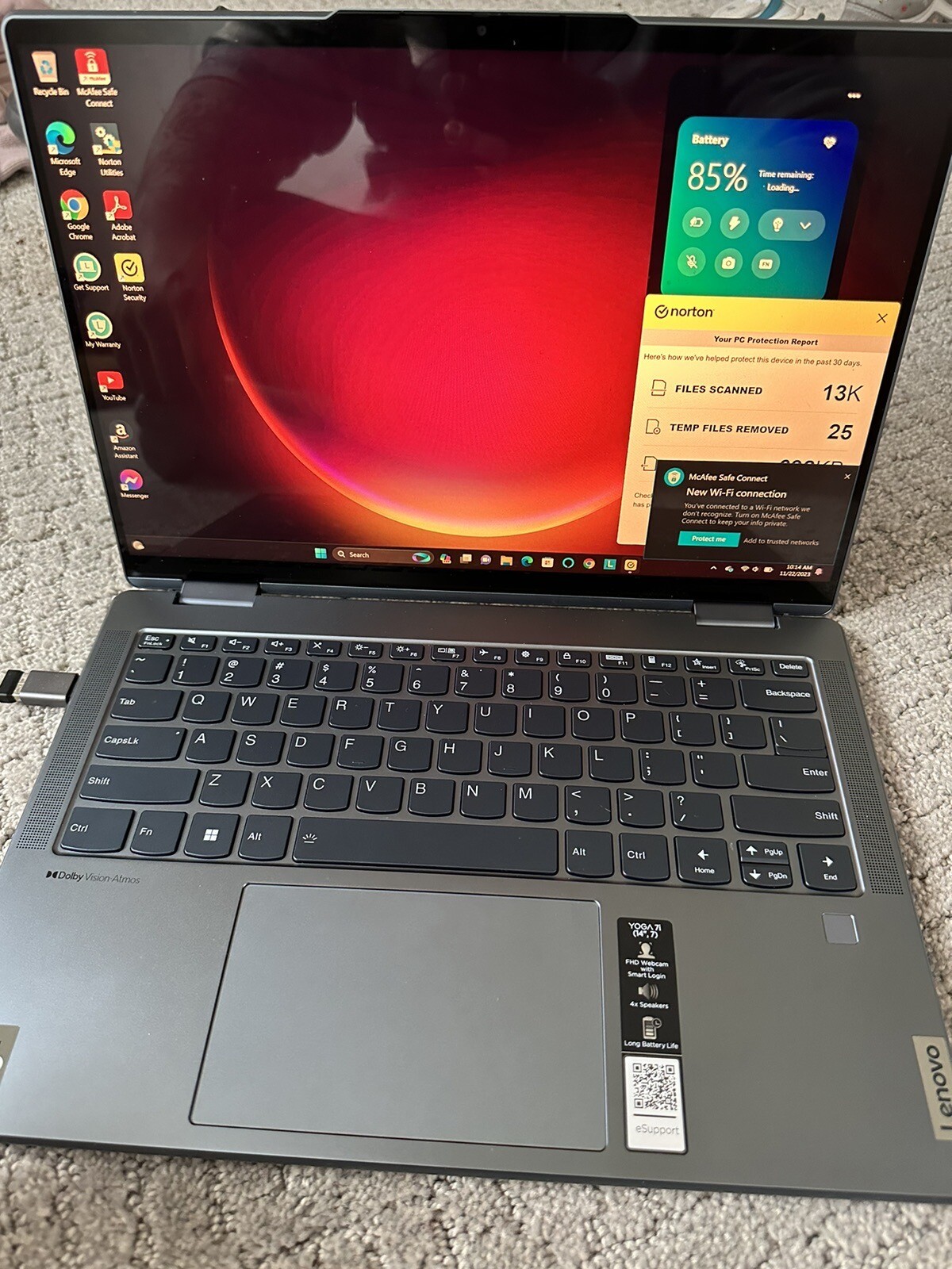 Lenovo – Yoga 7i 2-in-1 14″ 2.2K Laptop – Intel Evo Platform – Intel Core i7-…