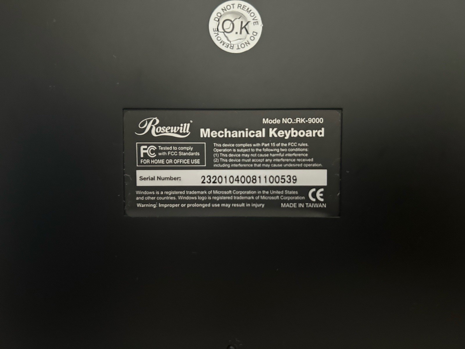 Rosewill RK-9000 Mechanical Keyboard