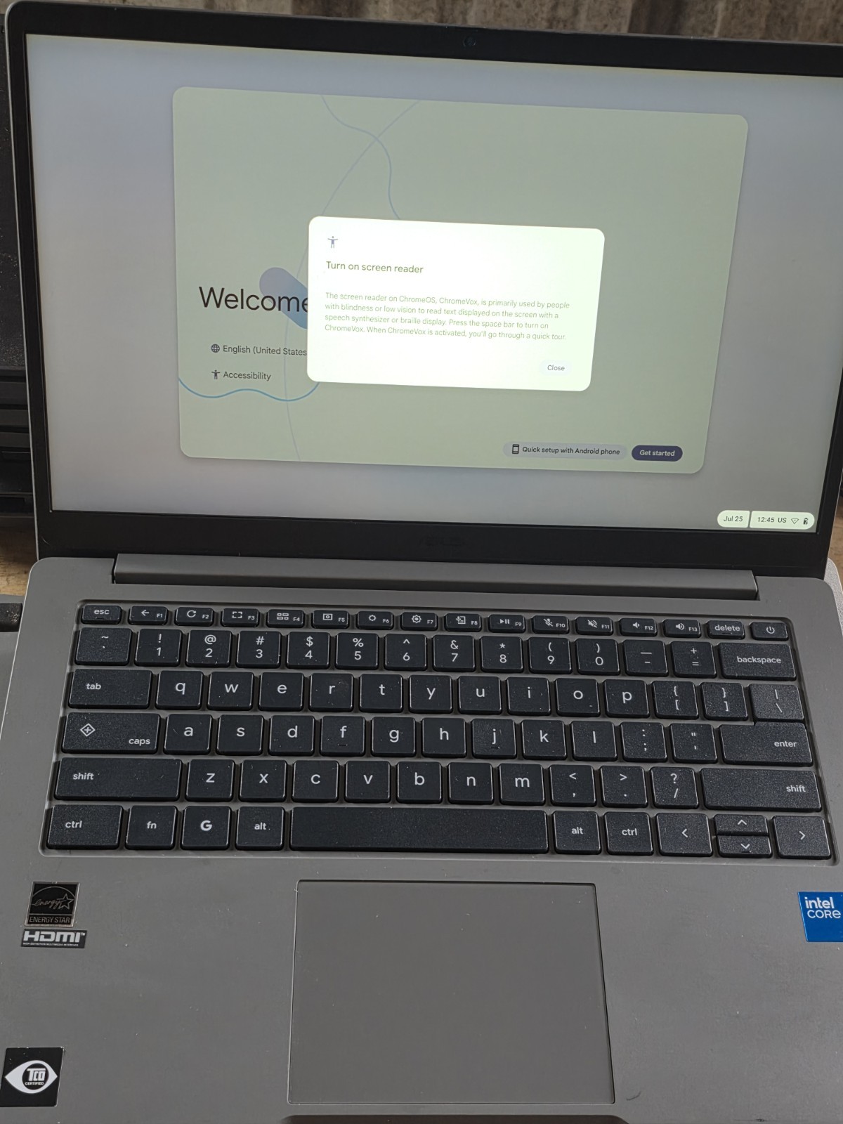 ASUS Chromebook Plus CX 14″ Touchscreen Laptop. Intel Core 3-N355, 256GB, 8GB