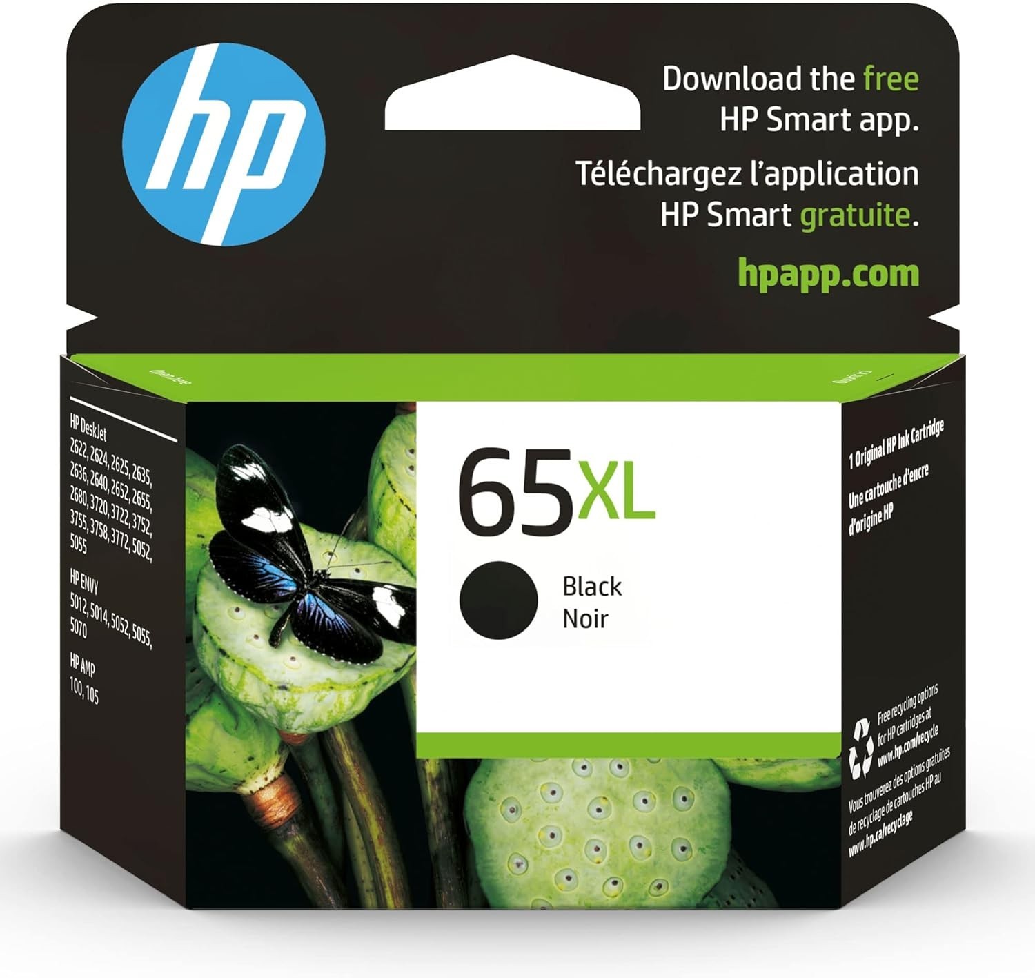 Genuine – HP 65XL Black Ink Cartridge – N9K04AN – June 2027 – NEW