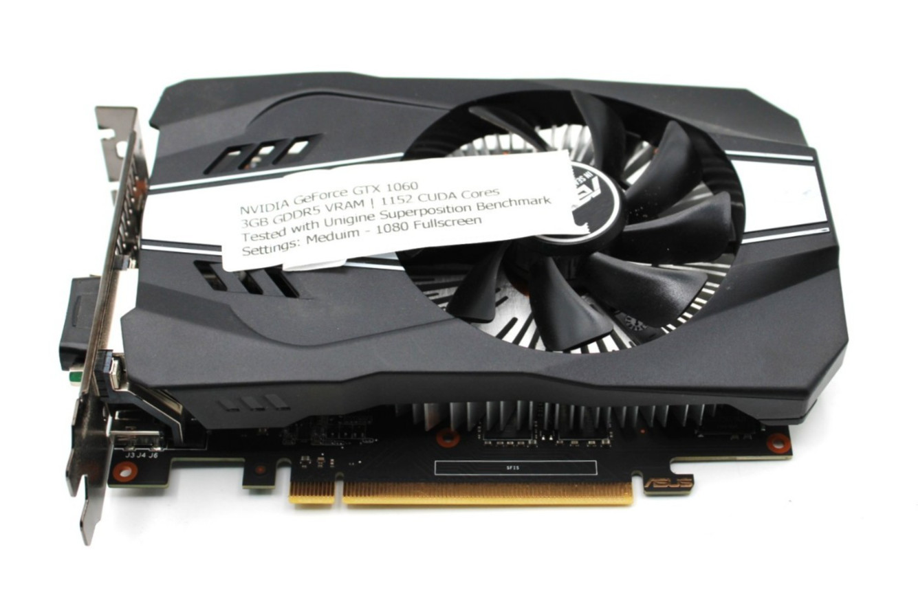 NVIDIA GeForce GTX 1060 3GB GDDR5 VRAM 1152 CUDA Graphics Card *Used/Tested*