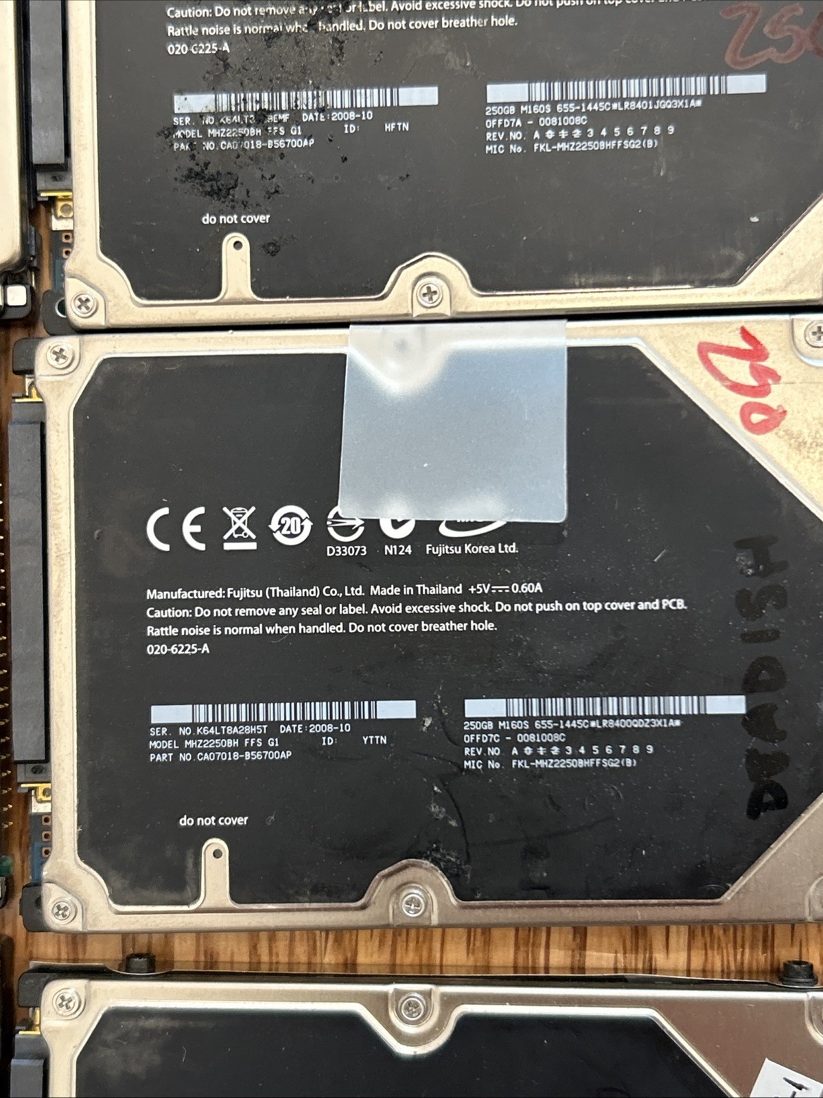 Lot Of 17 Samsung Fujitsu 2.5” Internal Drives Laptop 300gb Unbranded Read