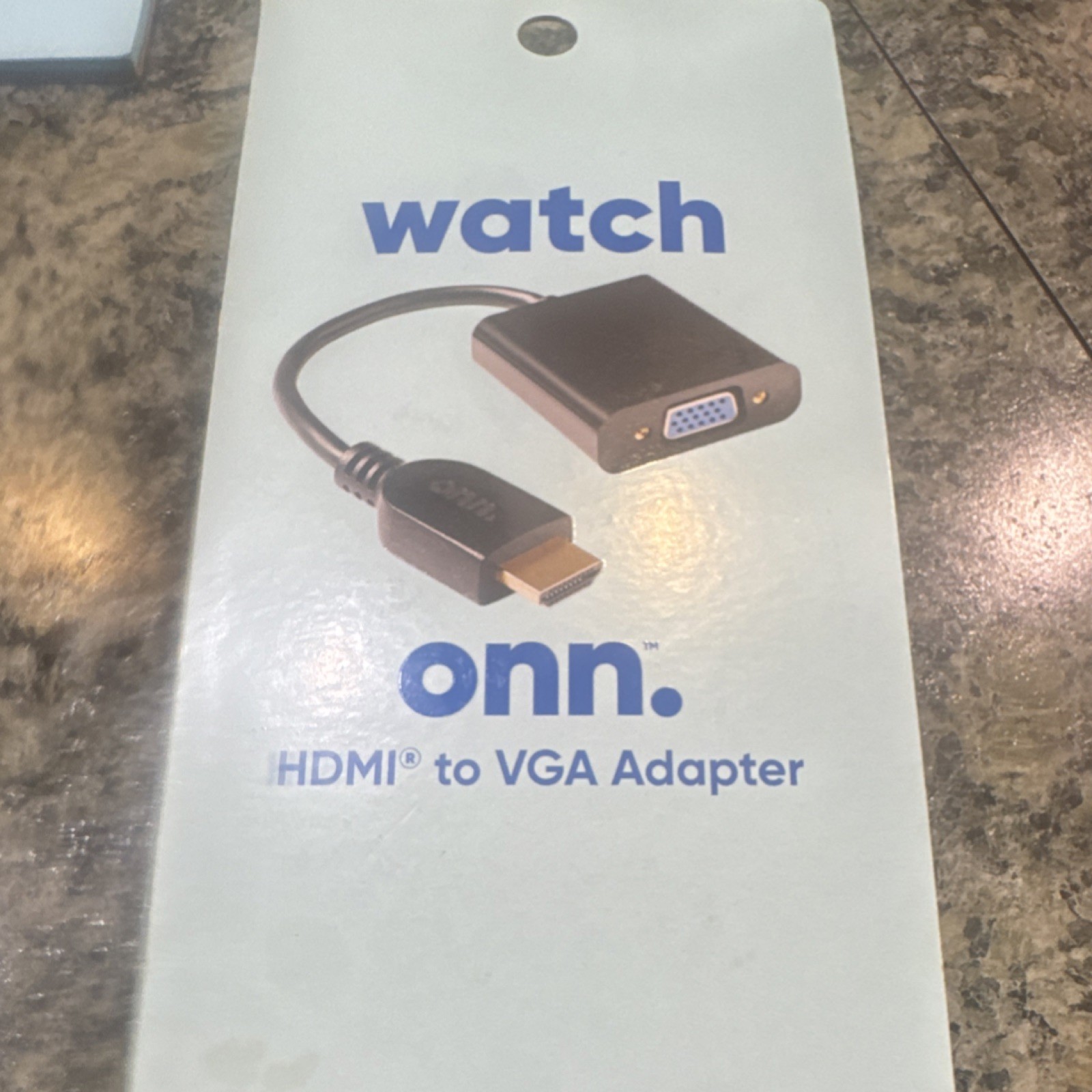 ONN HDMI to VGA Adapter, HDMI Standard Male to VGA/SVGA D-Sub Female, 1:1, Black