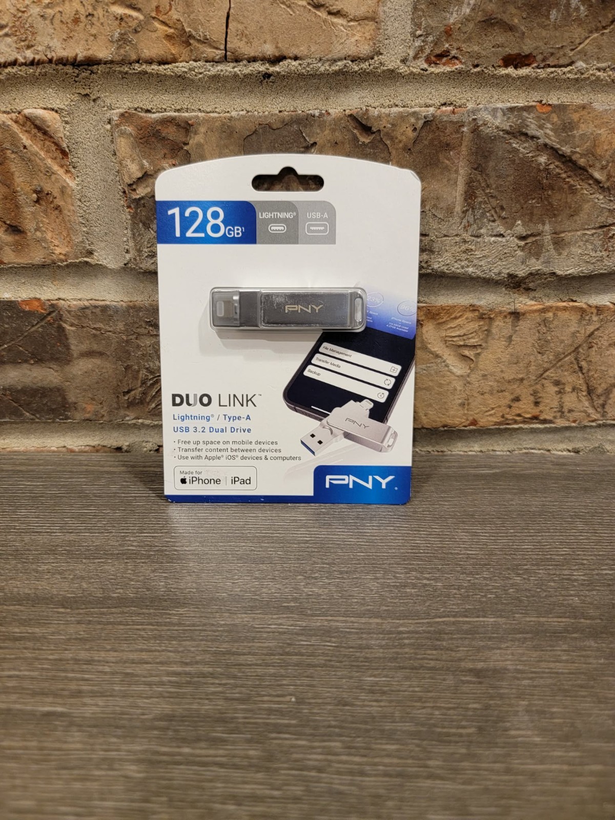 PNY – 128GB USB 3.2 Dual Drive Stick Lightning/USB-A