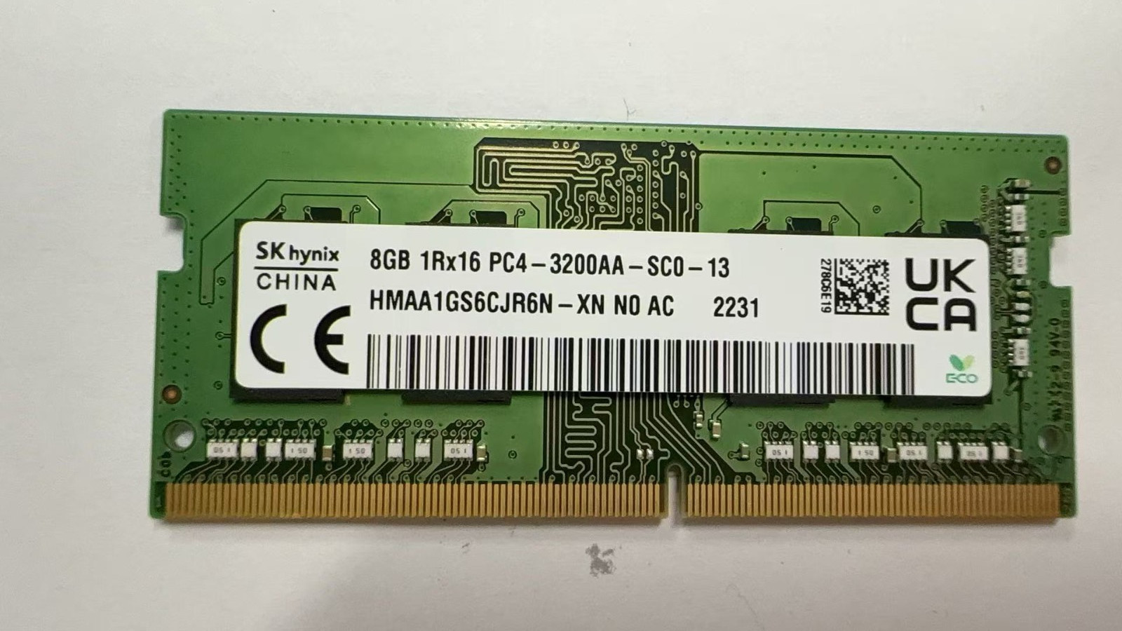 SK Hynix 8GB HMAA1GS6CJR6N-XN DDR4 SO-DIMM 1Rx16 PC4-3200AA-SC0-13