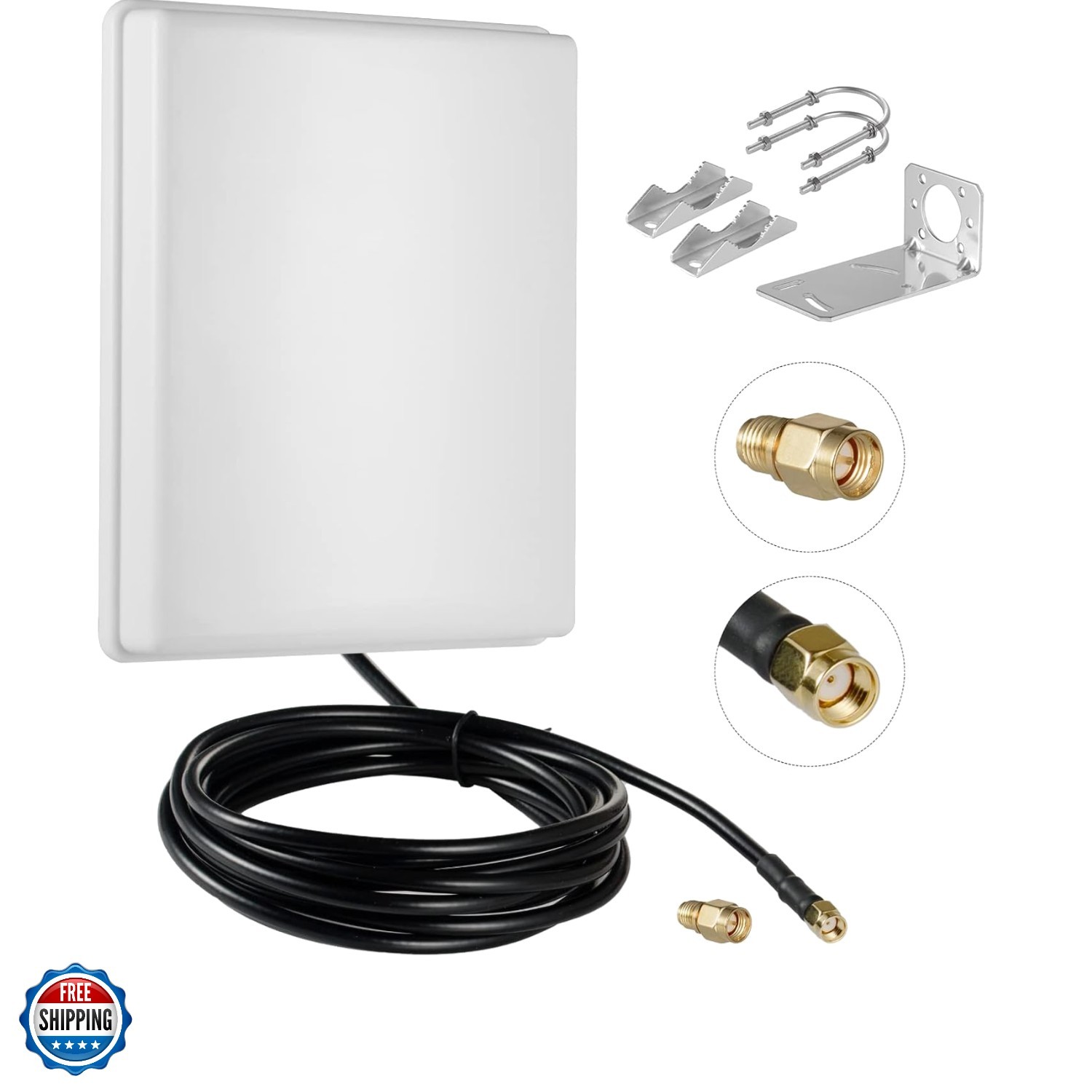 Outdoor 15dBi Dual Band WiFi 2.4GHz 5GHz 5.8GHz Long-Range Directional Panel …