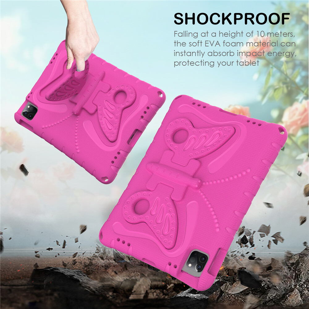 For iPad Air Pro 11 12.9 13-inch 2026 Kids Shockproof EVA Case Stand Cover Strap