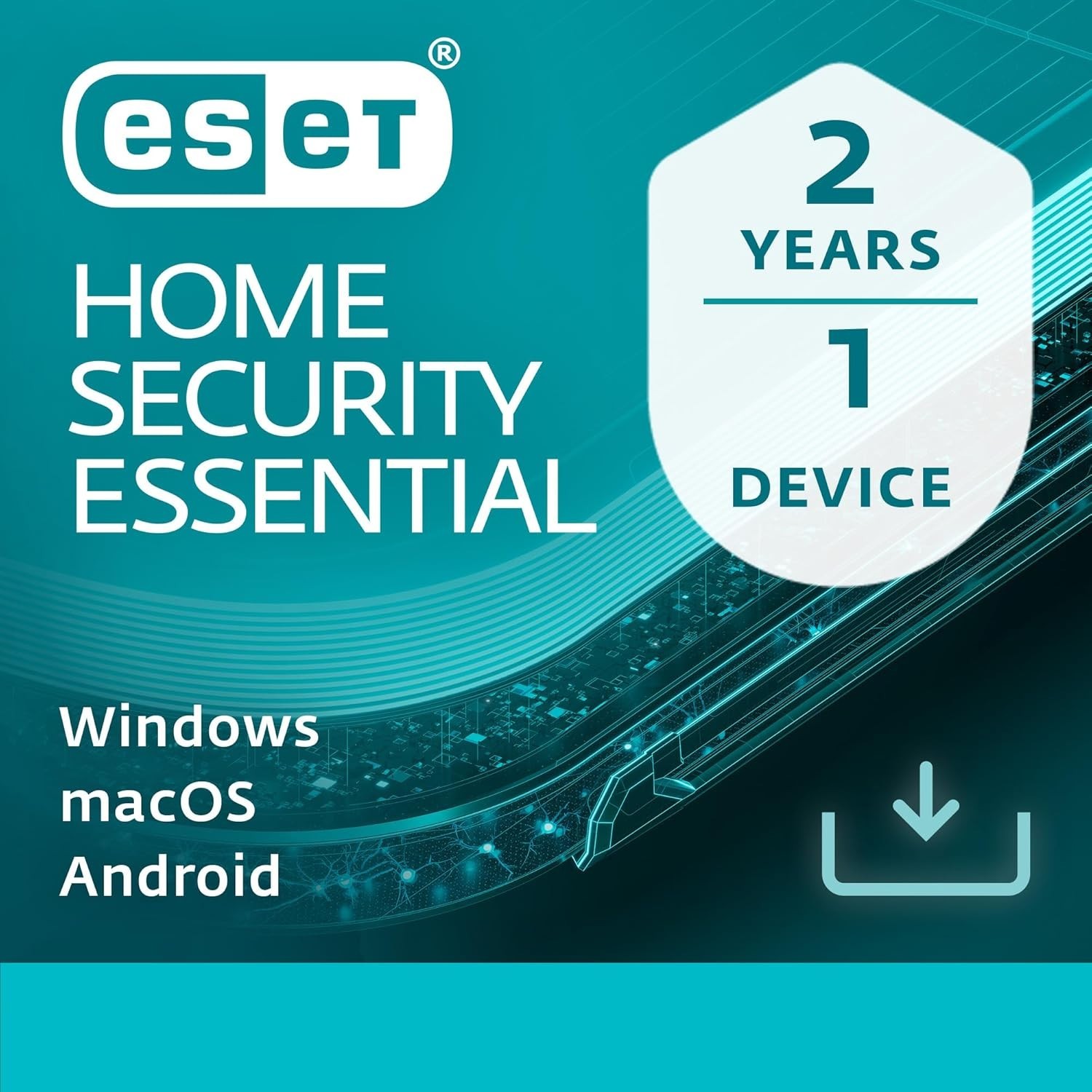 ESET HOME Security Essential 2026 1 Device 2 Year Activation Code Email