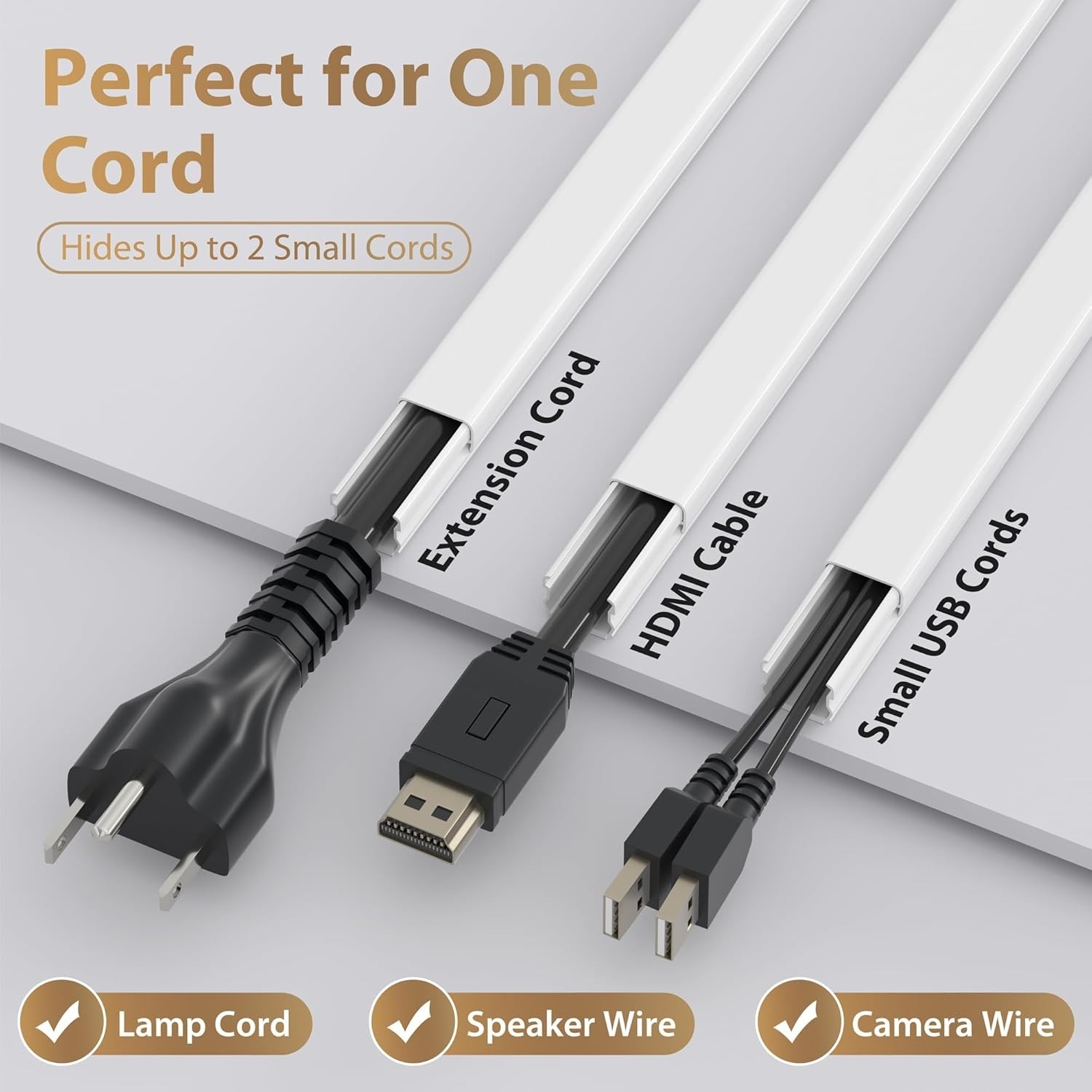 PVC Cord Hider, 102in – Simplify Your Cable Management Effortlessly