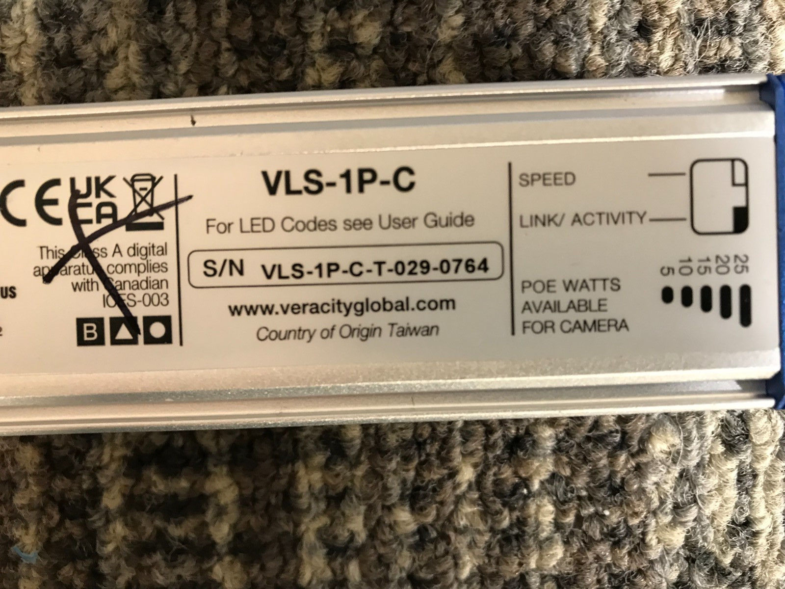 (LOT OF 2 ) Veracity VLS-1P-C Longspan Base Side Network*