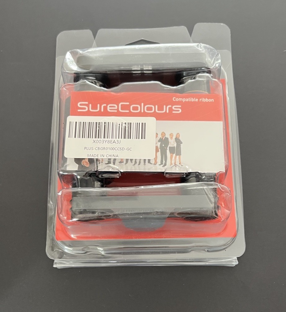 SureColours GBGRO100C Primacy 5-Panel YMCKO Card Printer Ribbon for Badge Making