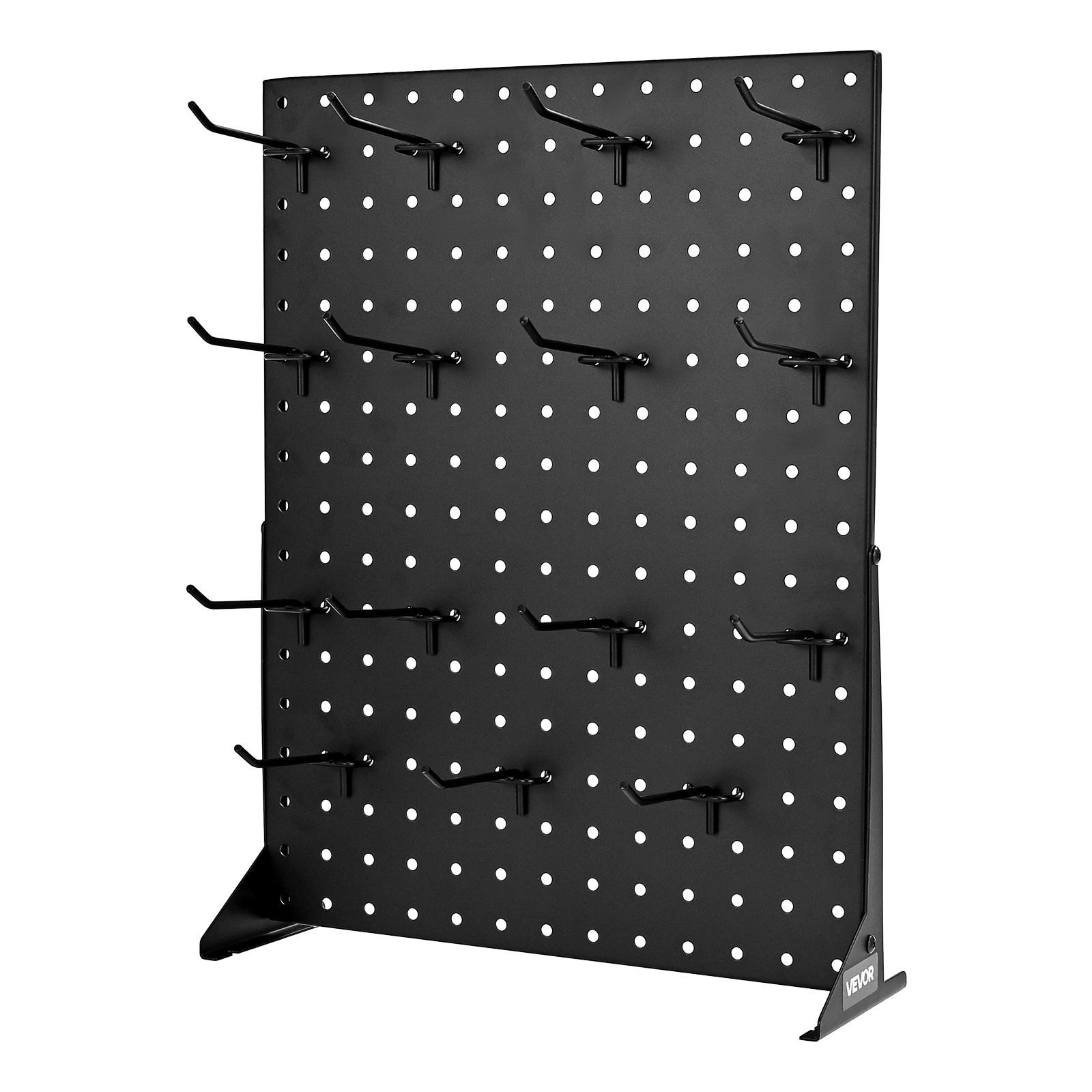 Pegboard Display Stand, 17 x 13 Inch Tabletop Pegboard Display Stand with 30 Hoo