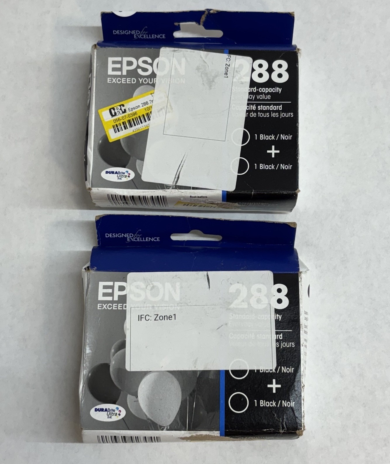Epson 288 Black Ink Cartridges Lot 2 Twin Packs = 4 Total EXP 7/26 & 6/27 Sealed