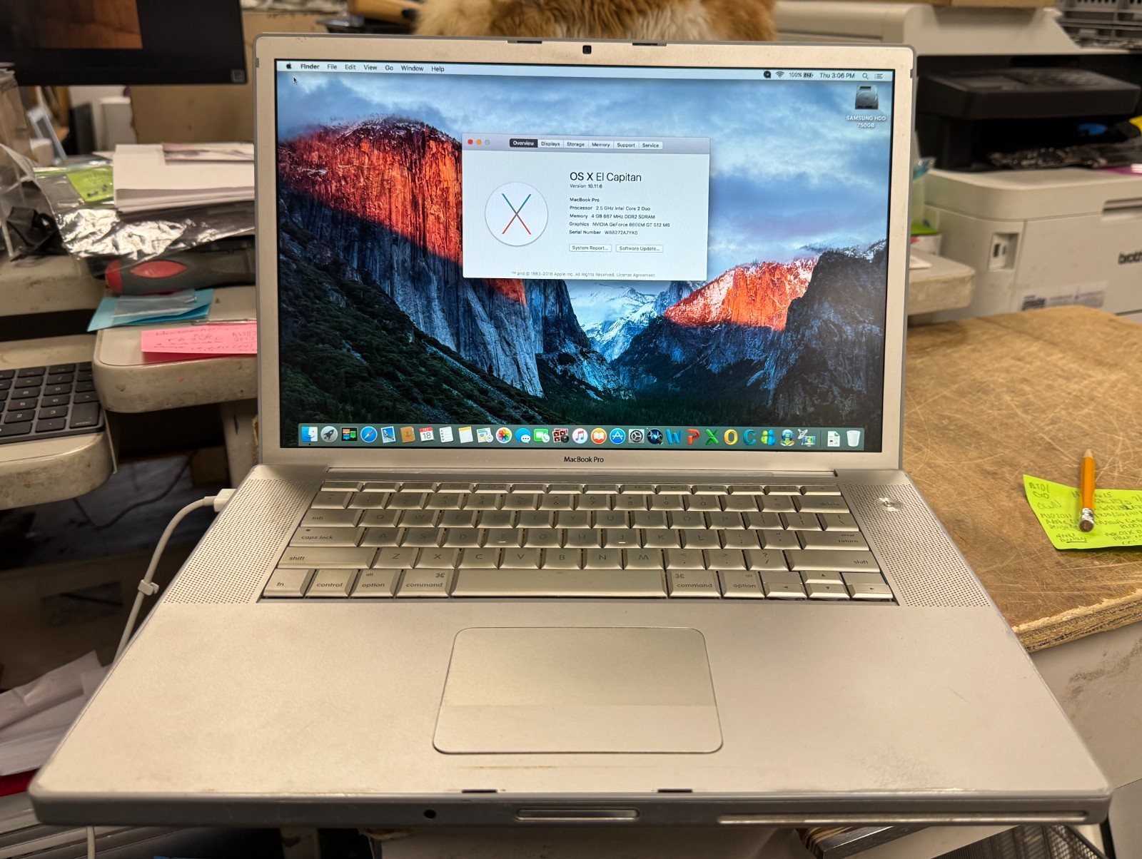 Apple MacBook Pro 15-inch July 2008 2.5GHz Intel Core 2 Duo (BTYO/CTO)