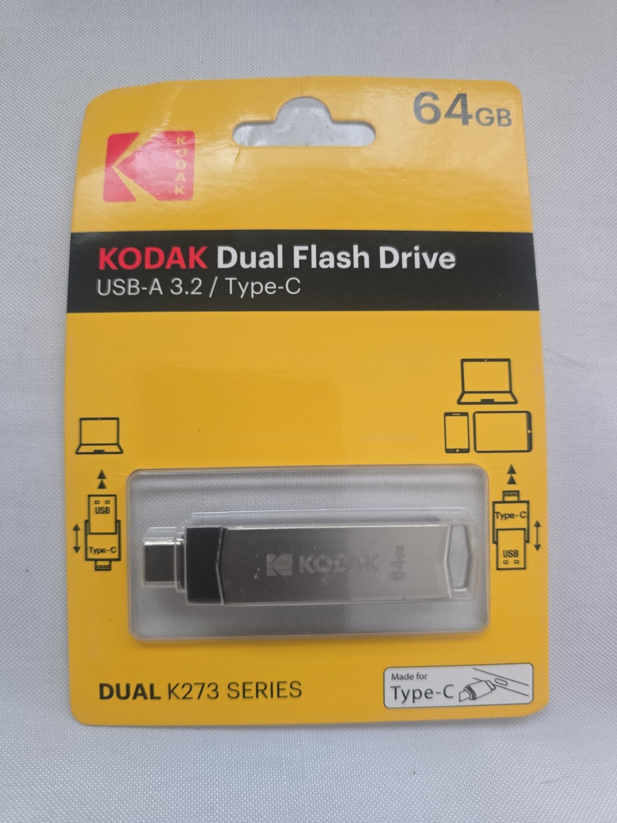 KODAK USB 2.0 Pen Drive 64 GB K122 Metal USB Flash Drive Memory New