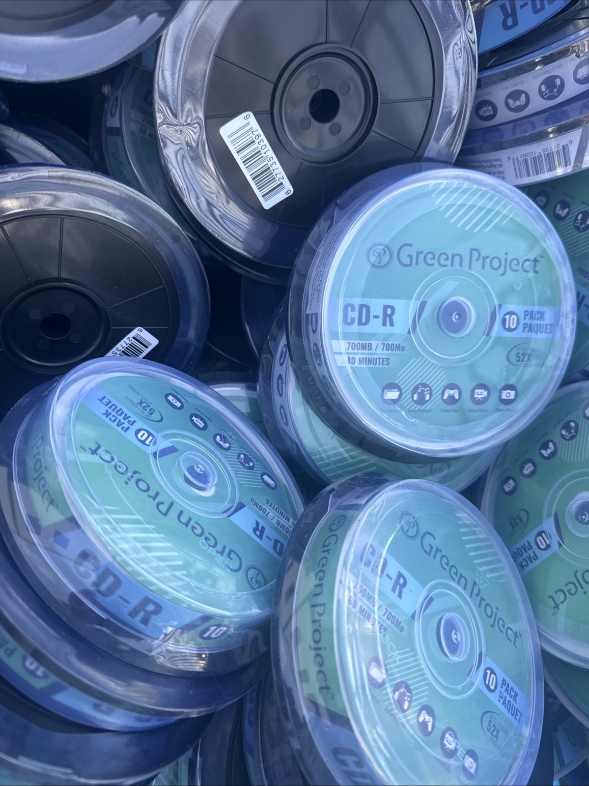 100 Pack CD-R CDR 52X 700MB 80Min Economy Logo Blank Recordable Media Disc