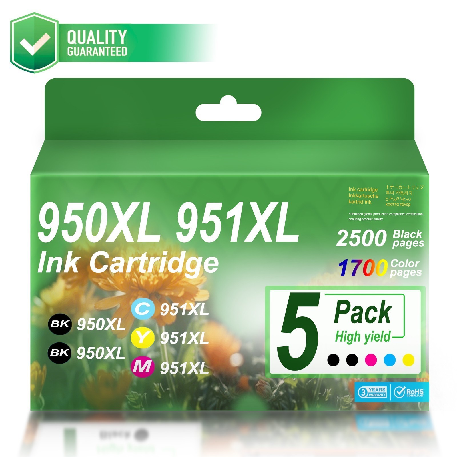 5PK 950XL 951XL ink for HP 950XL 951XL OfficeJet Pro 8630 8640 8660