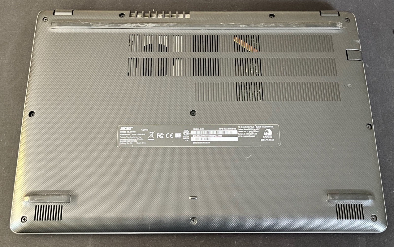 Acer Aspire A315-56.15”.1.00 GHz i5. 256GB SSD. 8GB Ram. Windows 11 Home (25H2)