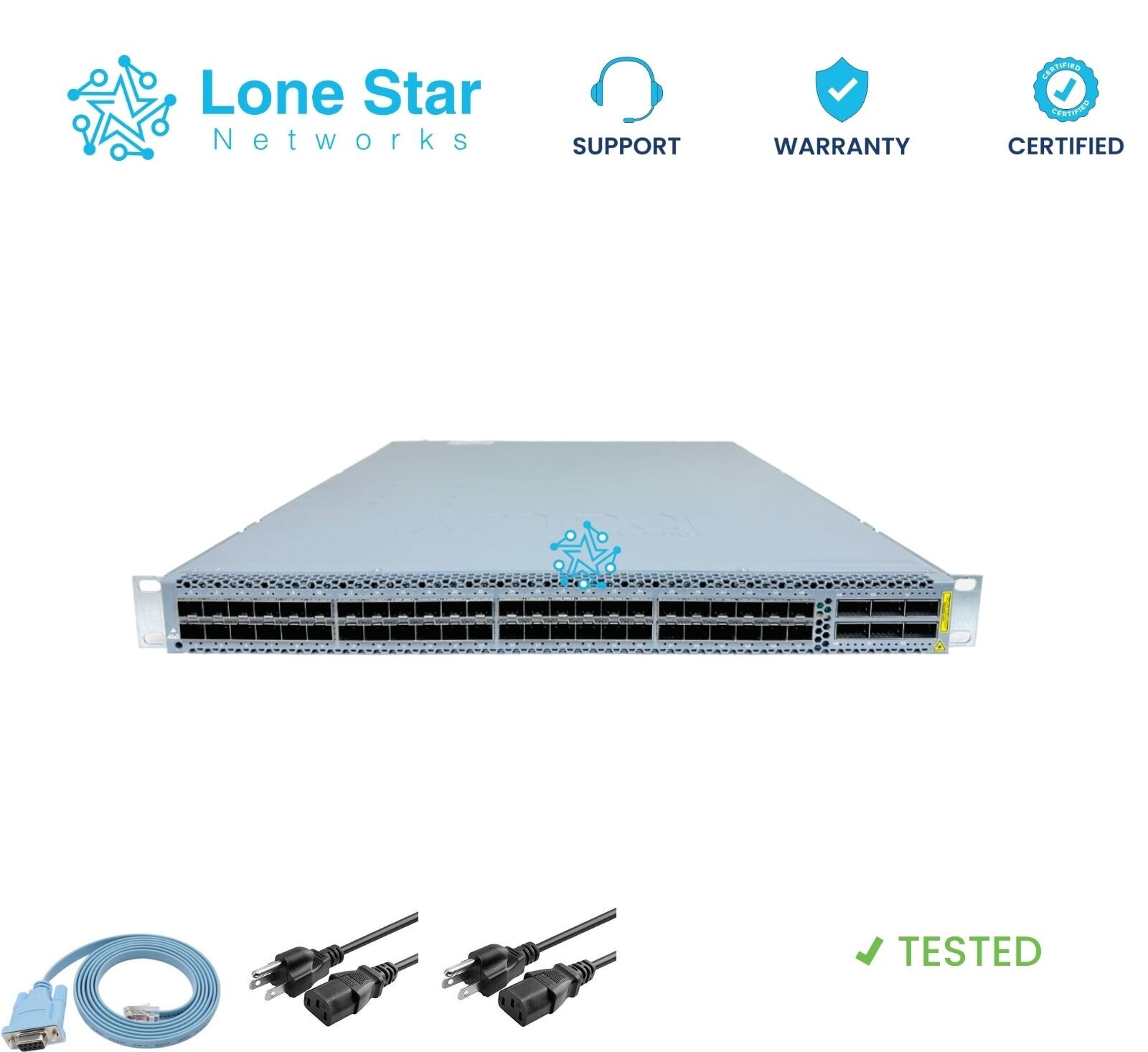 Juniper QFX5100-48S-AFI 48x SFP+/SFP 6x QSFP QFX5100 Switch+4 Post Rack Kit