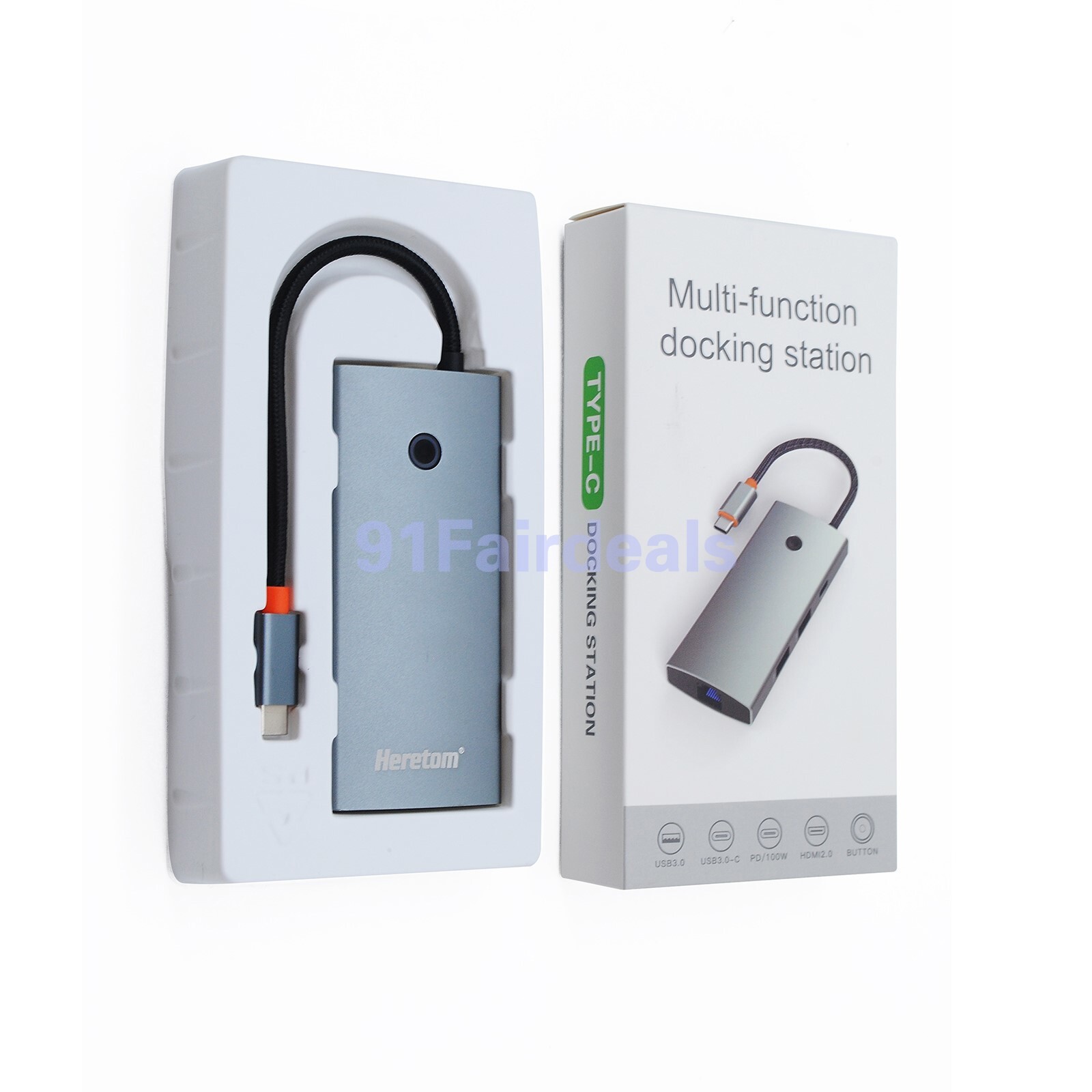 NEW USB C HUB Type-C to HDMI USB 3.0 RJ45 Adapter PD Charger Dock for MacBook