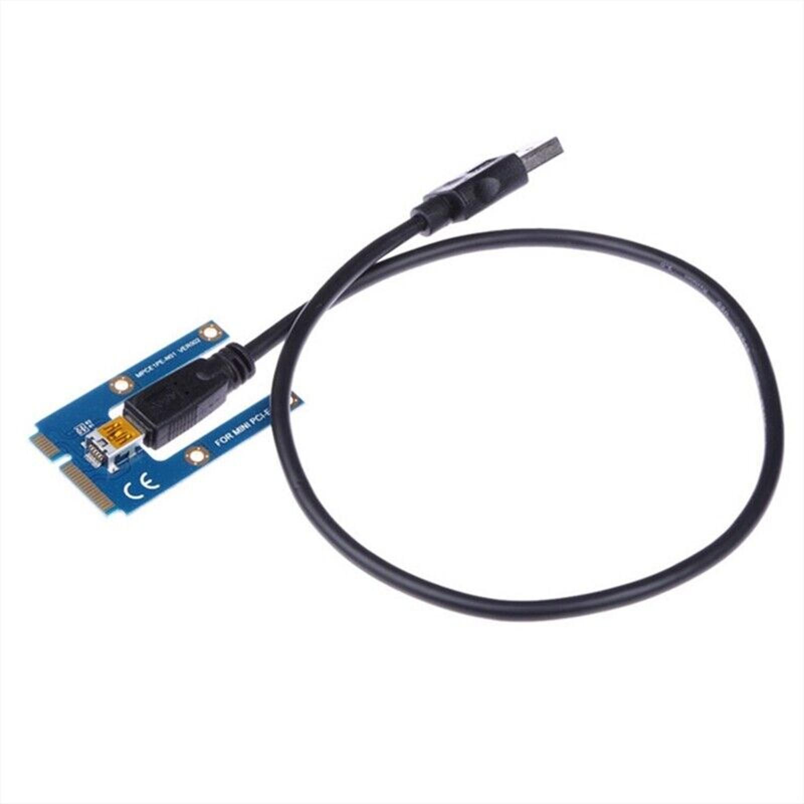 Mini PCIe to PCI express 16X Riser For Laptop External Card EXP GDC BTC Miner C