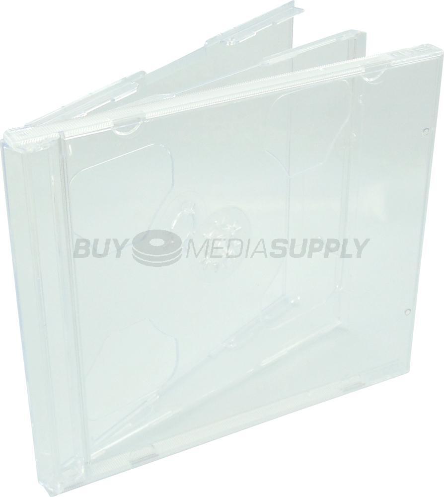 10.4mm Standard Clear Triple 3 Discs CD Jewel Case Lot