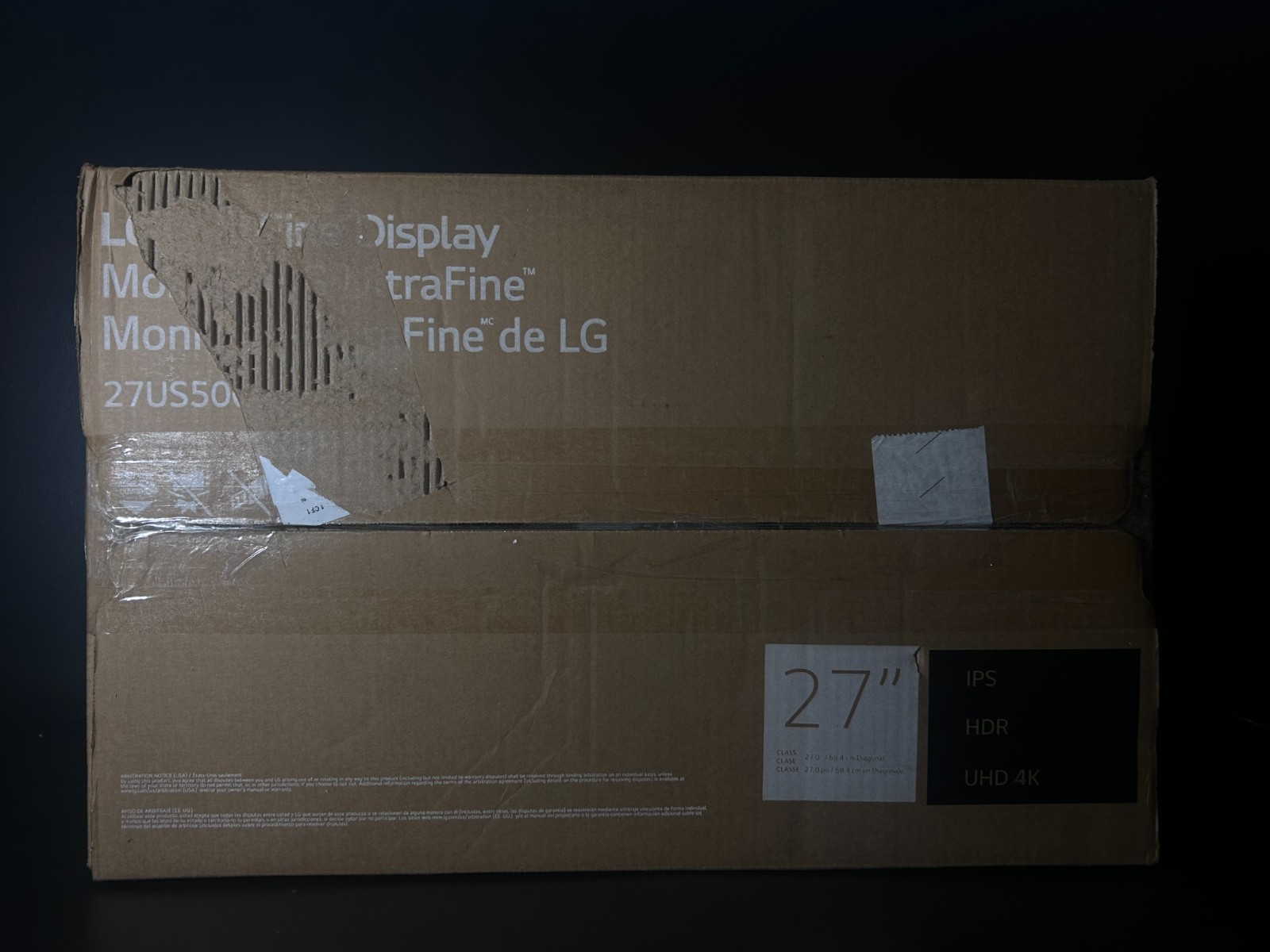 LG UltraFine 27US500-W 27″ 4K UHD IPS HDR Monitor-Open Box