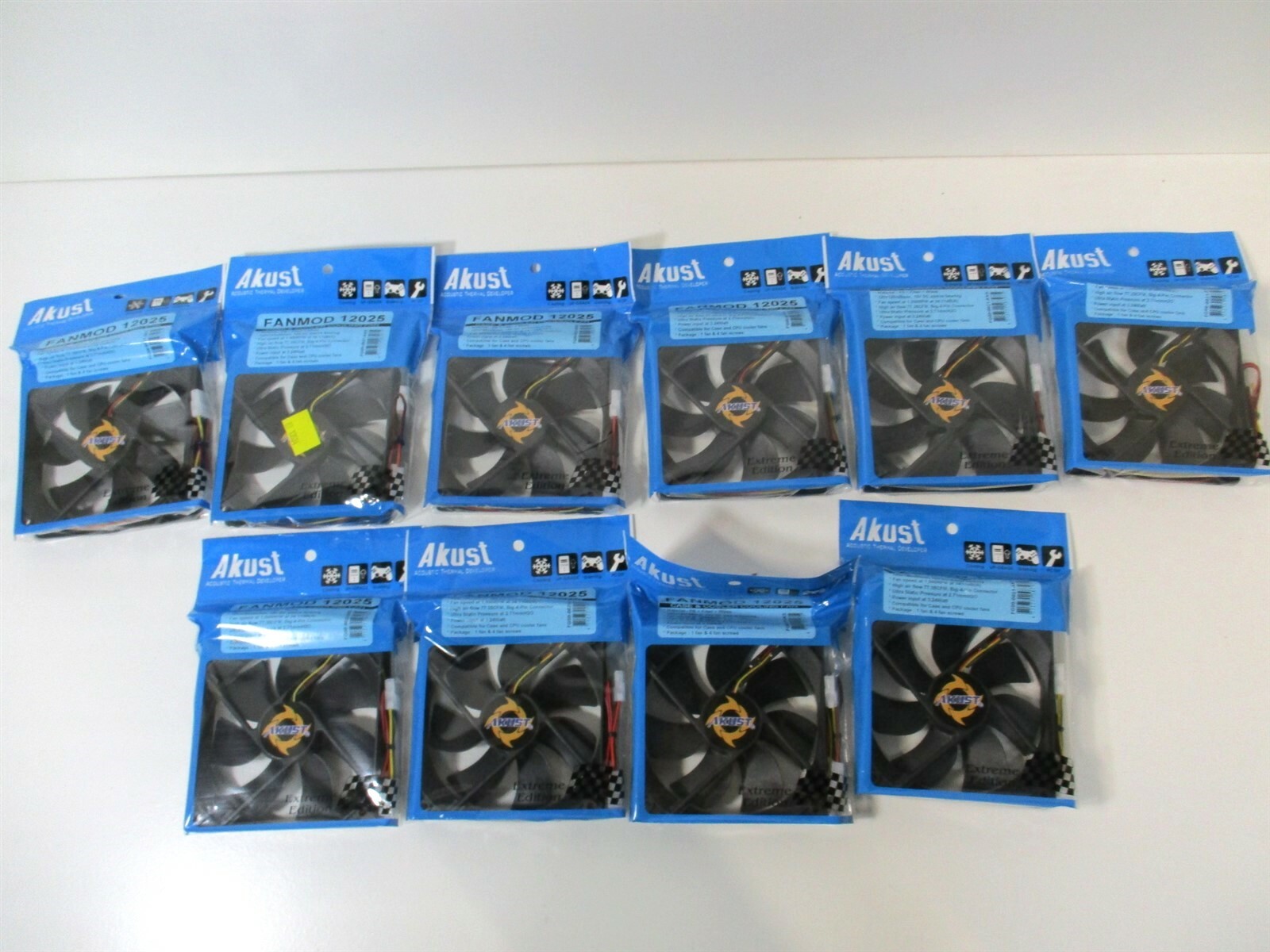 Akust (FG00-0021-AKS) 120x25mm, 12V DC, 3.24W Black Computer Fanmod – Lot of 10