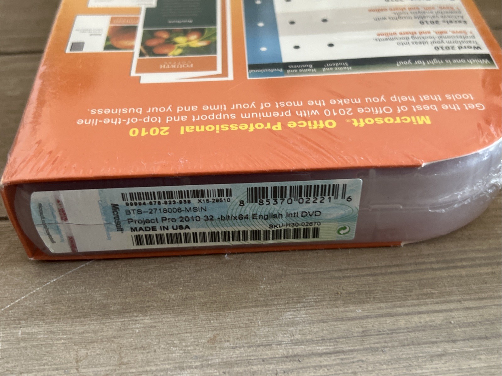 Microsoft Office Professional 2010 Full Retail Box – Factory Sealed DVD Version