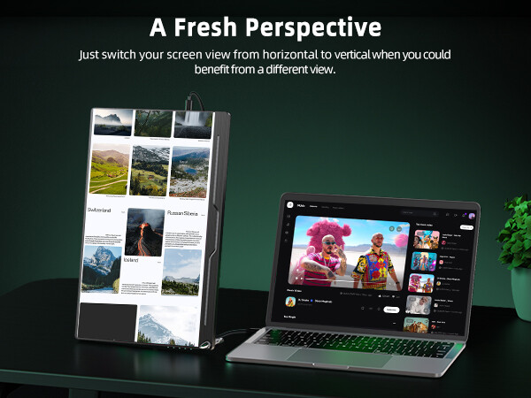 16.0″ Portable Monitor 2K QHD HDMI USB C 1500:1 Display Screen for Laptop PS6 US