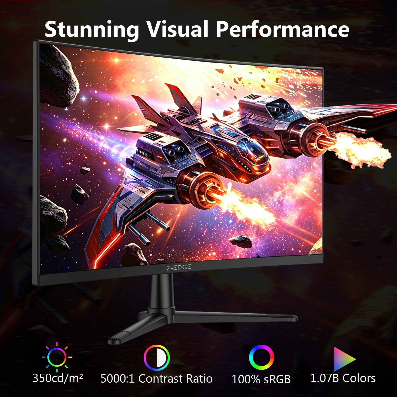 UG27PX 27″ 2K 2560×1440 240Hz 1ms Curved Gaming Monitor, 1.07B Colors, 100% sRGB