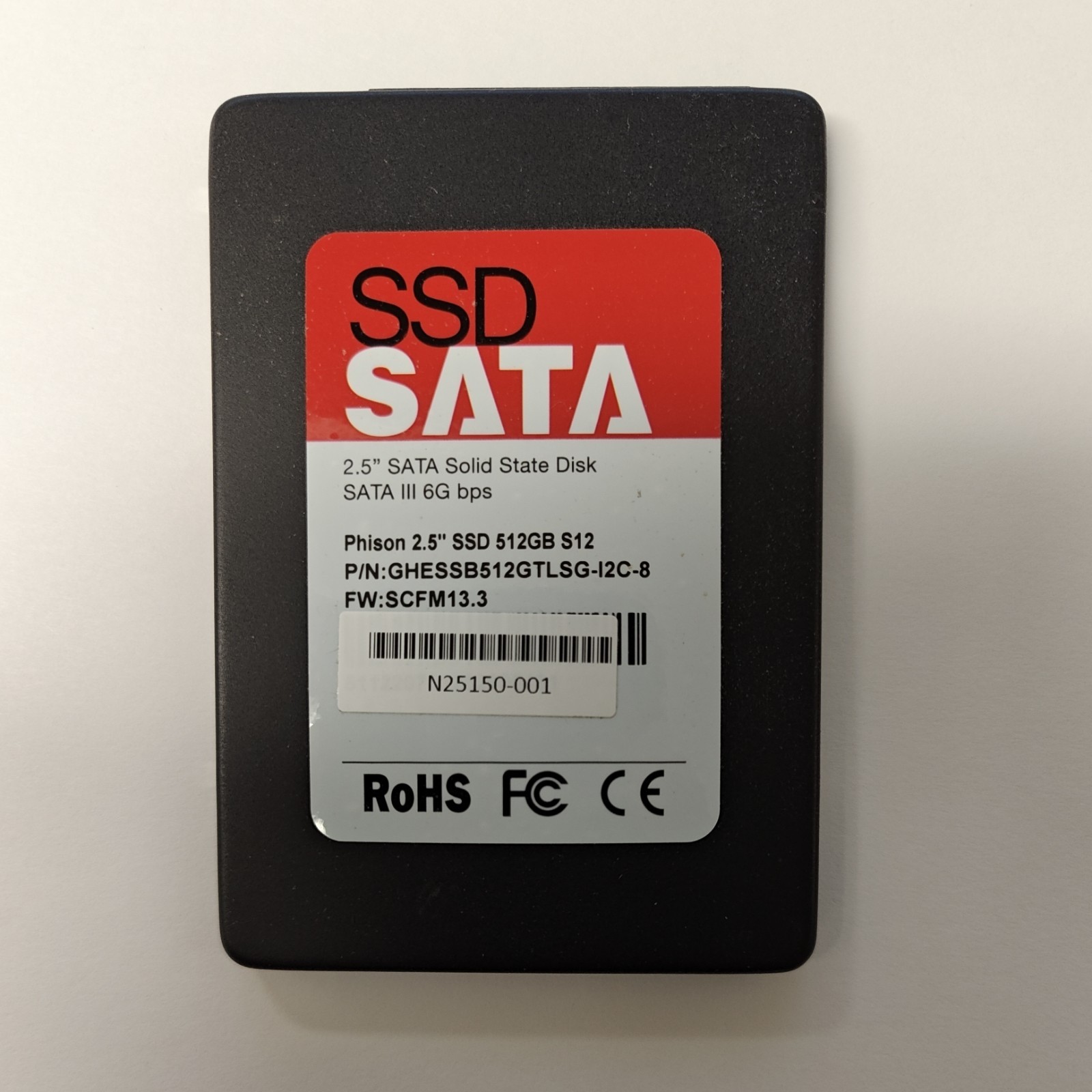 PHISON S12 512GB 2.5″ SATA III 6Gb/S Internal 3D NAND Dual-CPU SSD Up to 550MB/s