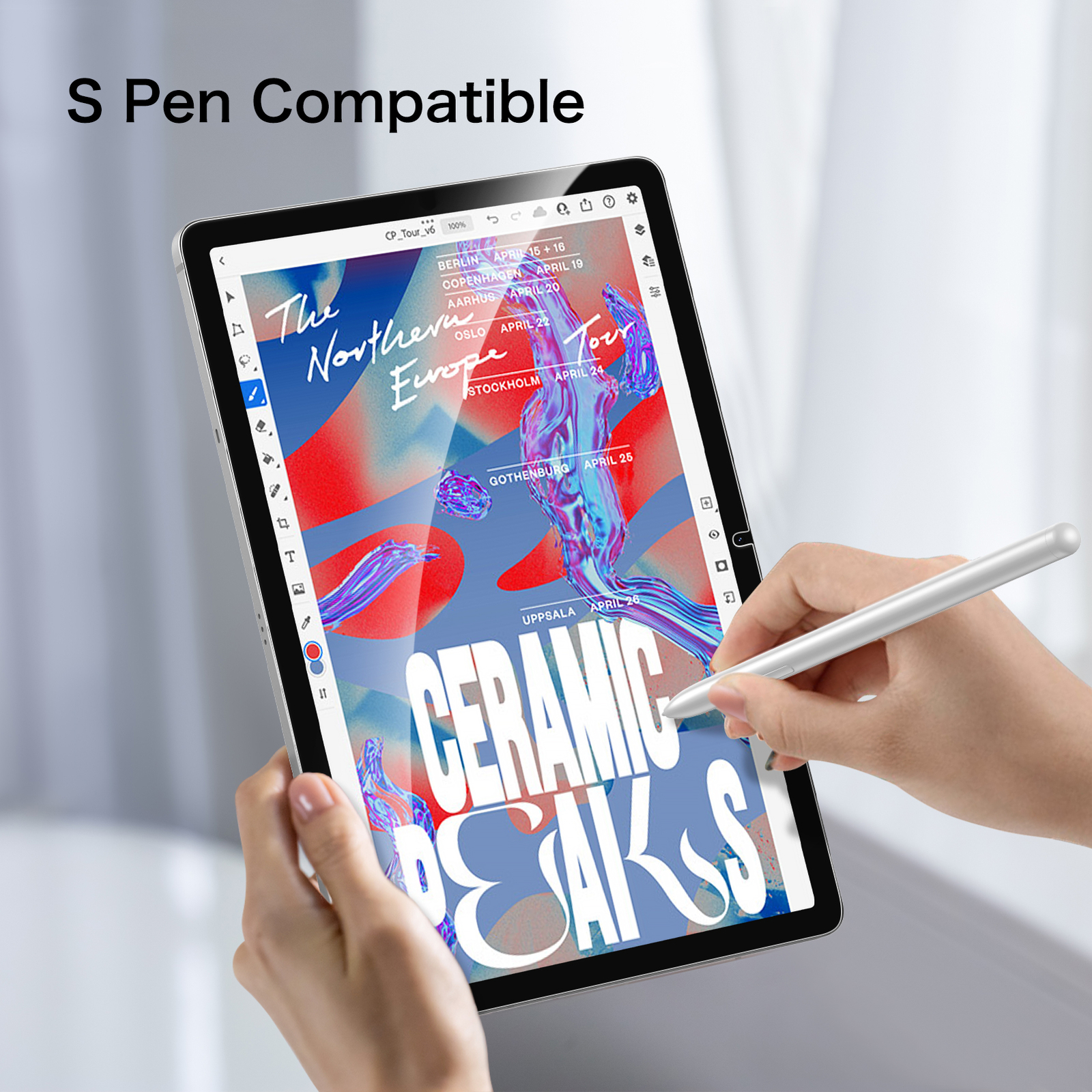 [2 Pack] Tempered Glass Screen Protector for Samsung Galaxy Tab S9 FE/S9/S8/S7