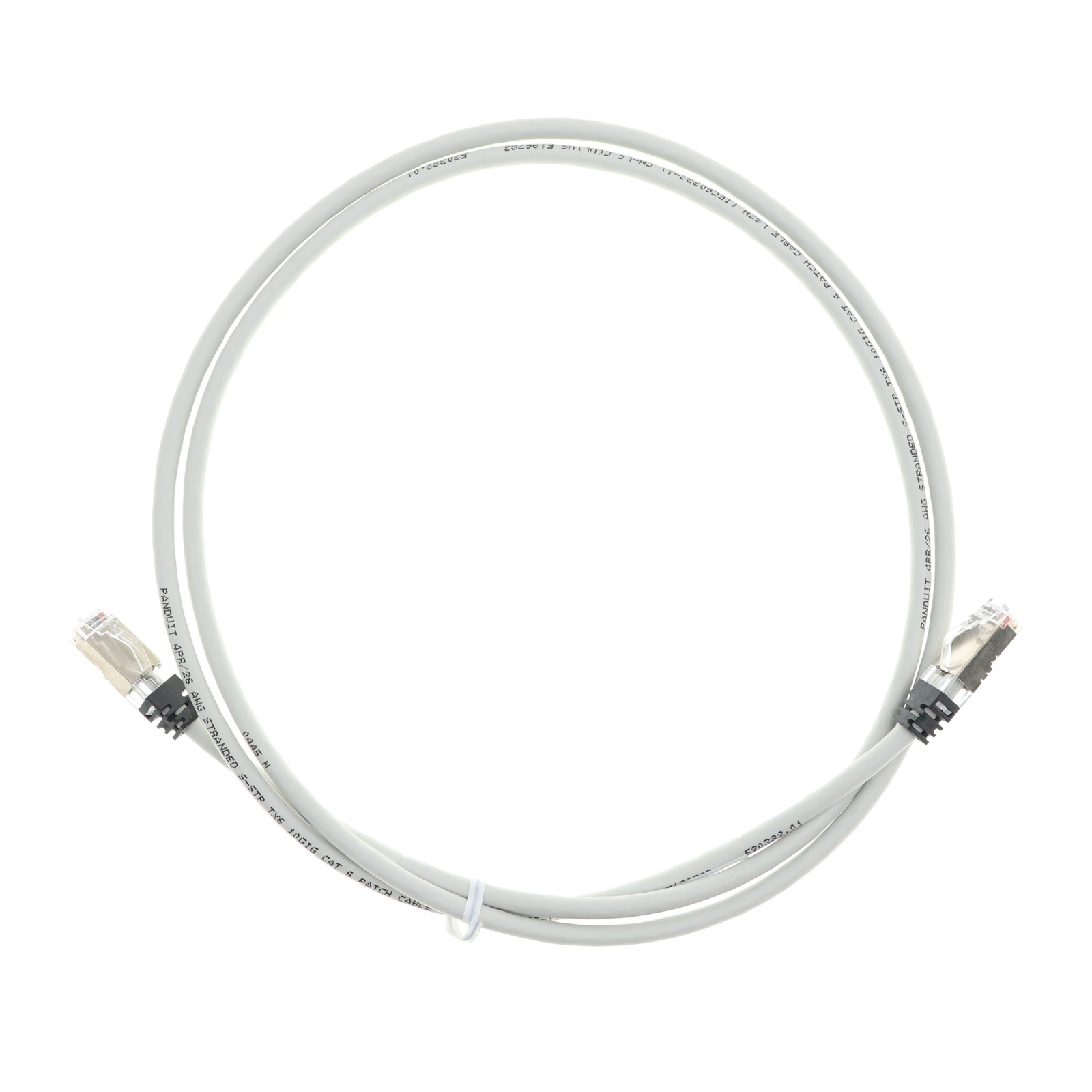 PANDUIT STP6X5IG CAT6A SHIELDED PATCH CORD CABLE, RJ45, GRAY, 5-FEET