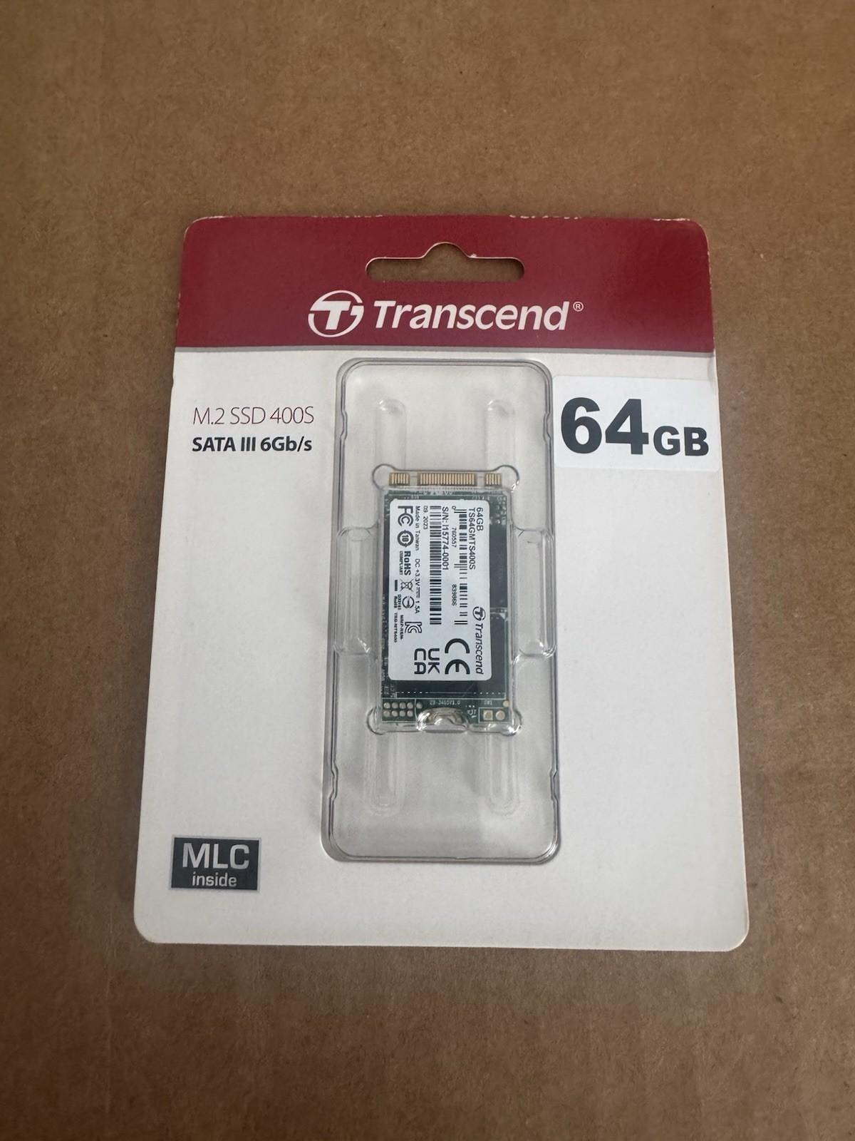 Transcend MTS400 64 GB M.2 520 MB/s 6 Gbit/s SSD 400S TS64GMTS400S