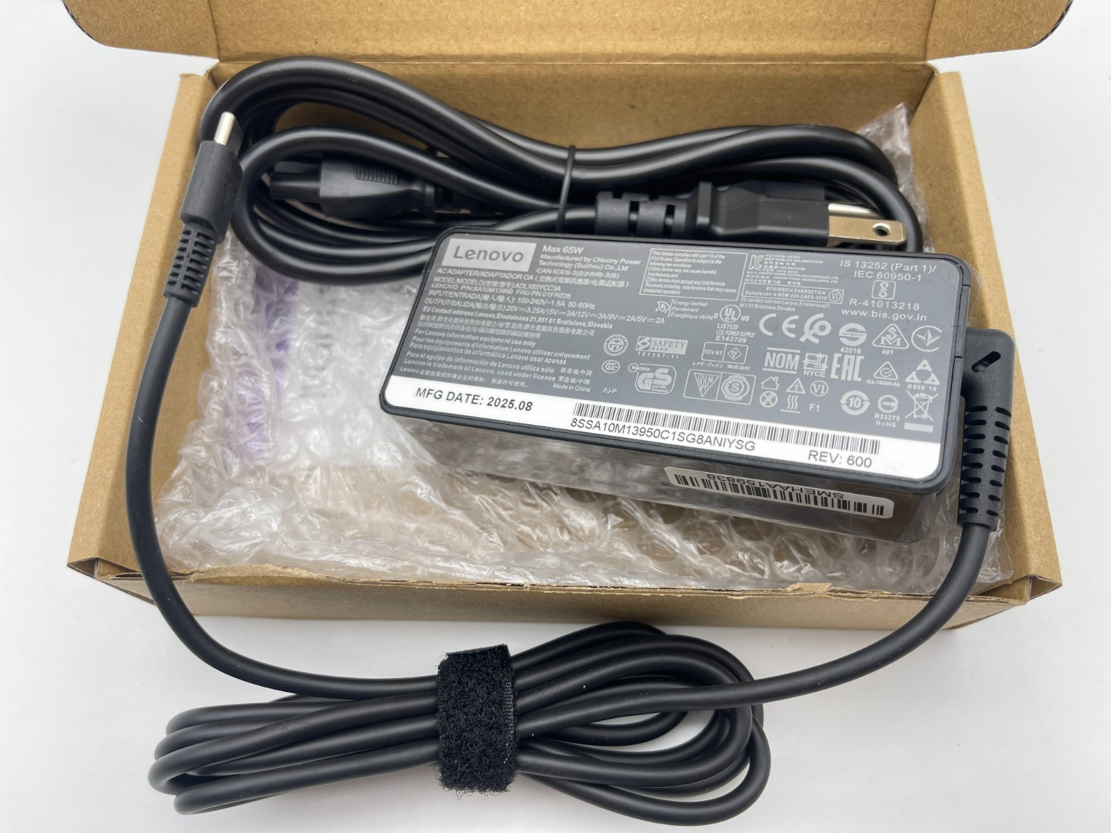 OEM Genuine 65W TYPE-C Charger For Lenovo Thinkpad T480 P52s X380 T590 A475