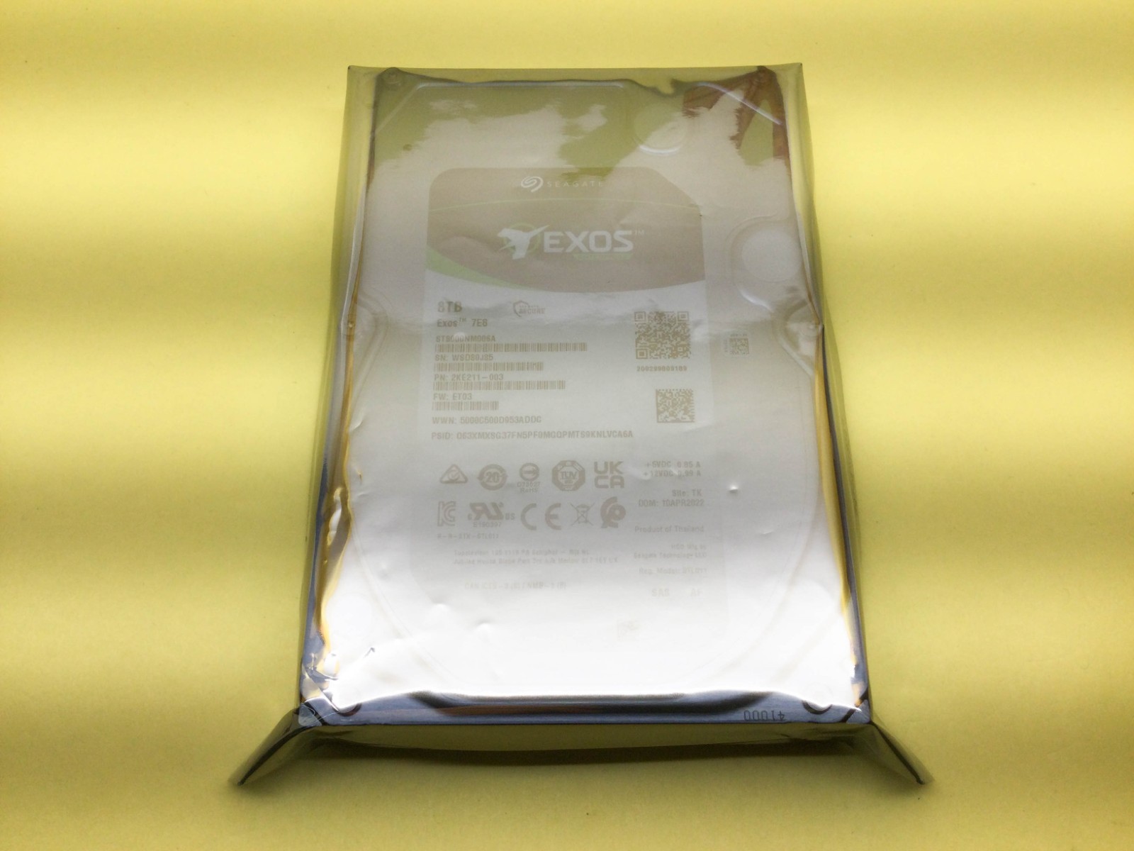 Seagate Exos 7E8 8TB 7.2K SAS 12Gb/s SED 512e 3.5in HDD ST8000NM006A New