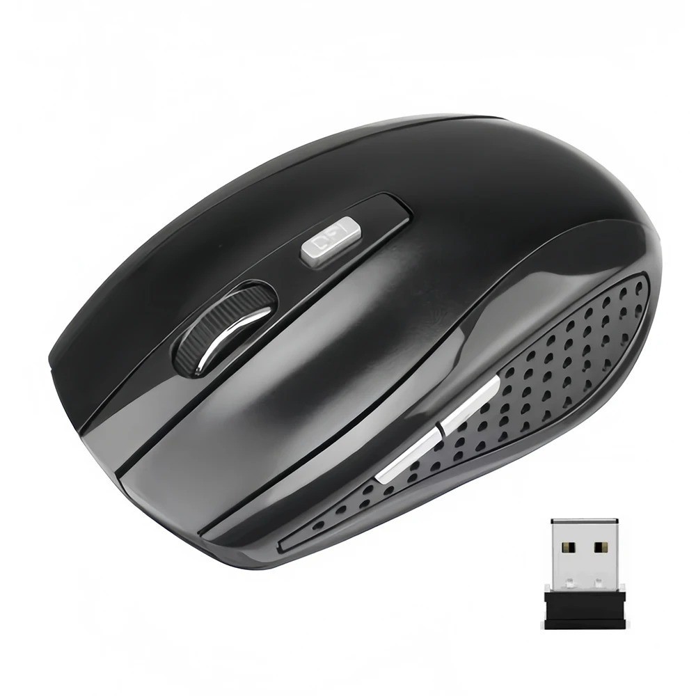 Slim Wireless Mouse 2.4GHz Optical Mice 1600DPI USB Receiver Gamer Office Thin